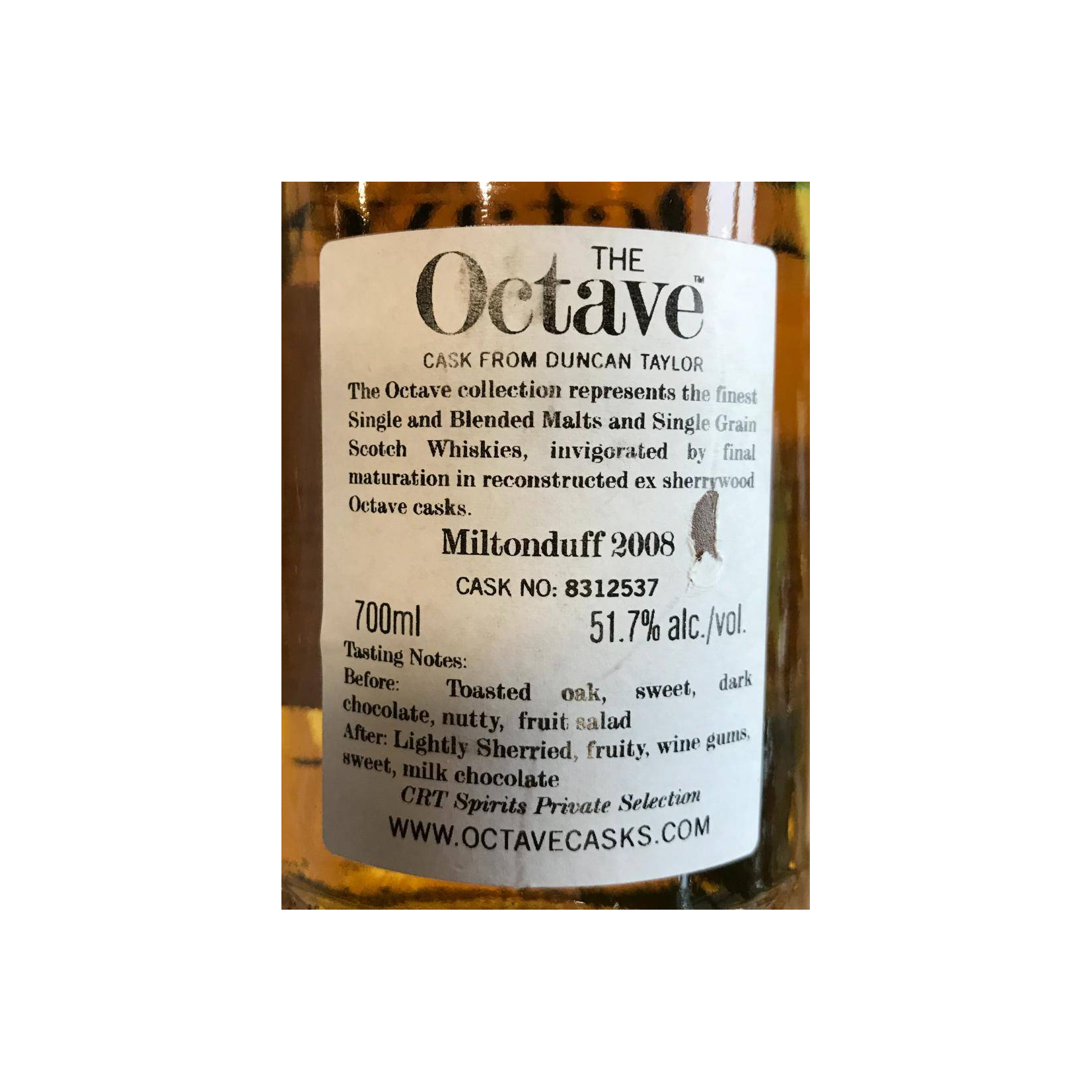Miltonduff The Octave 2008 8 Years Single Malt Whisky 2