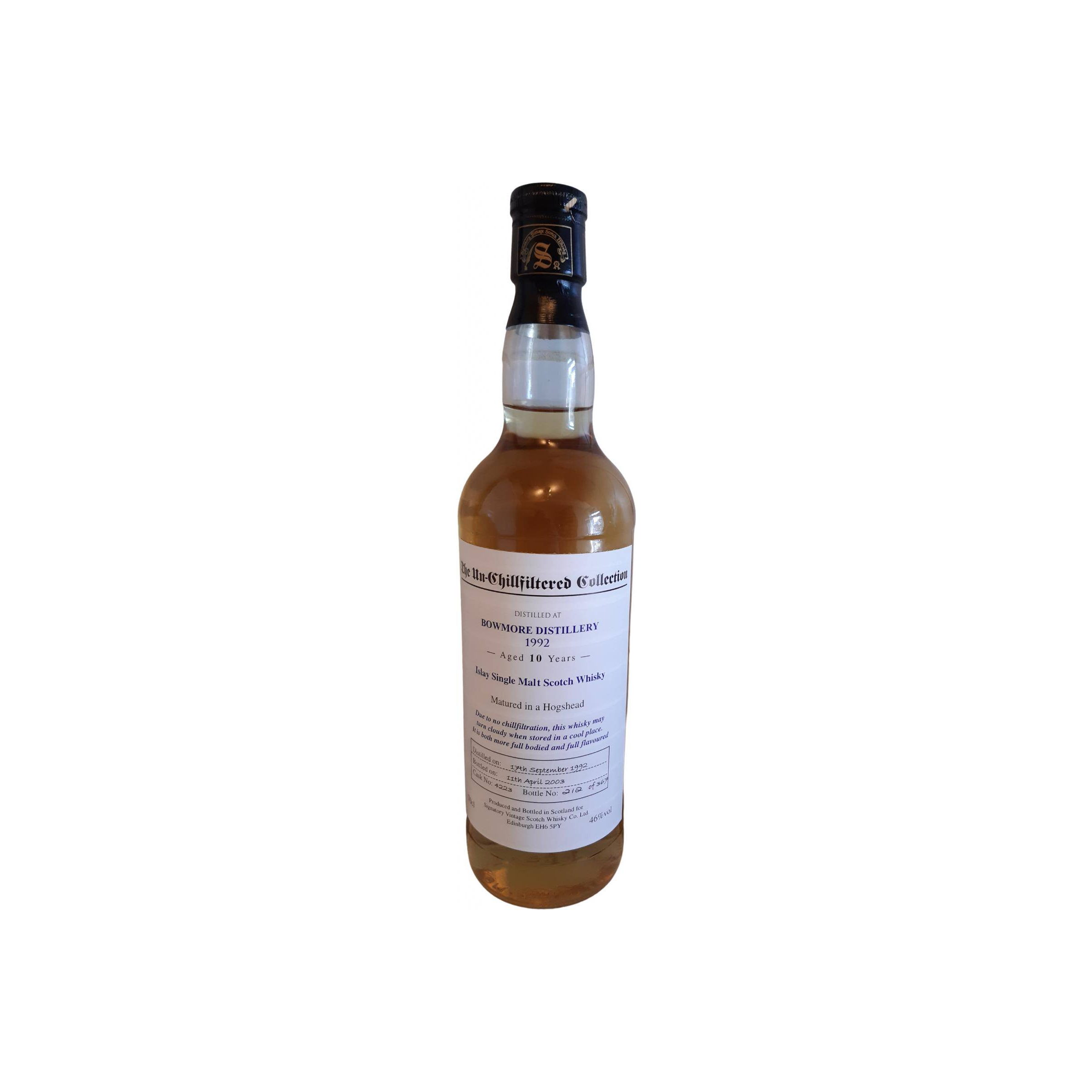 Bowmore The Un-Chillfiltered Collection 1992 10 Years Single Malt Whisky