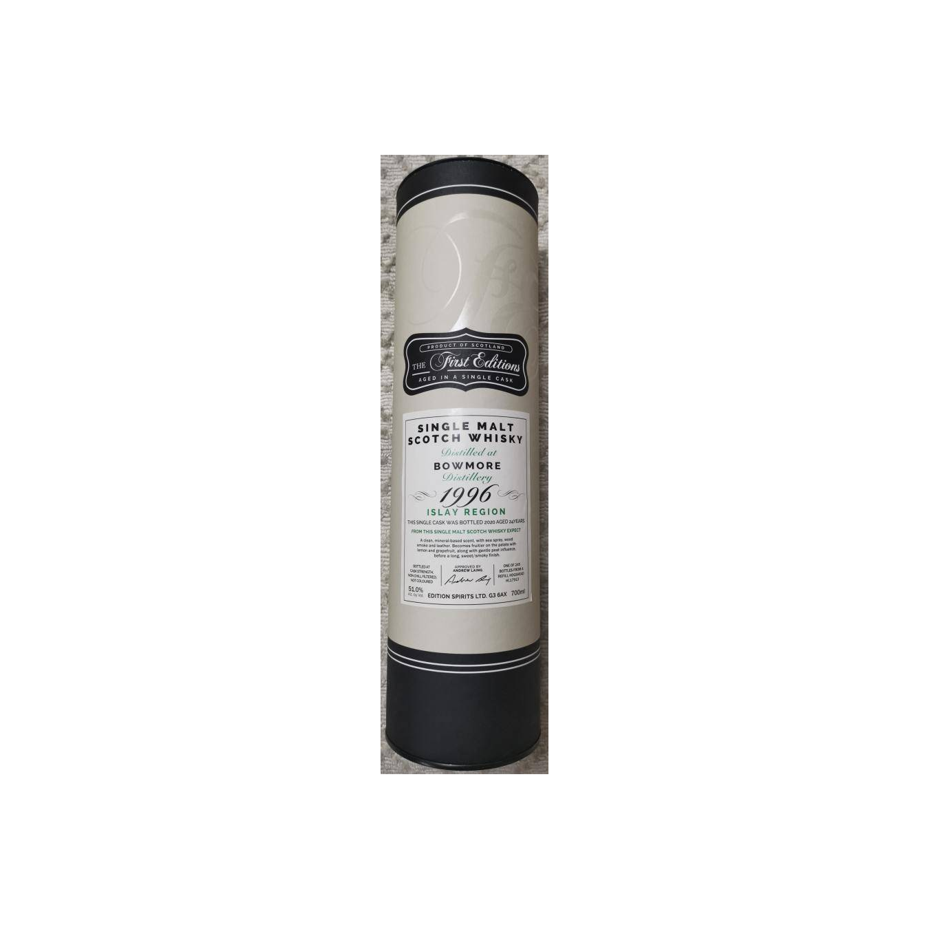 Bowmore The First Editions 1996 24 Years Single Malt Whisky 3
