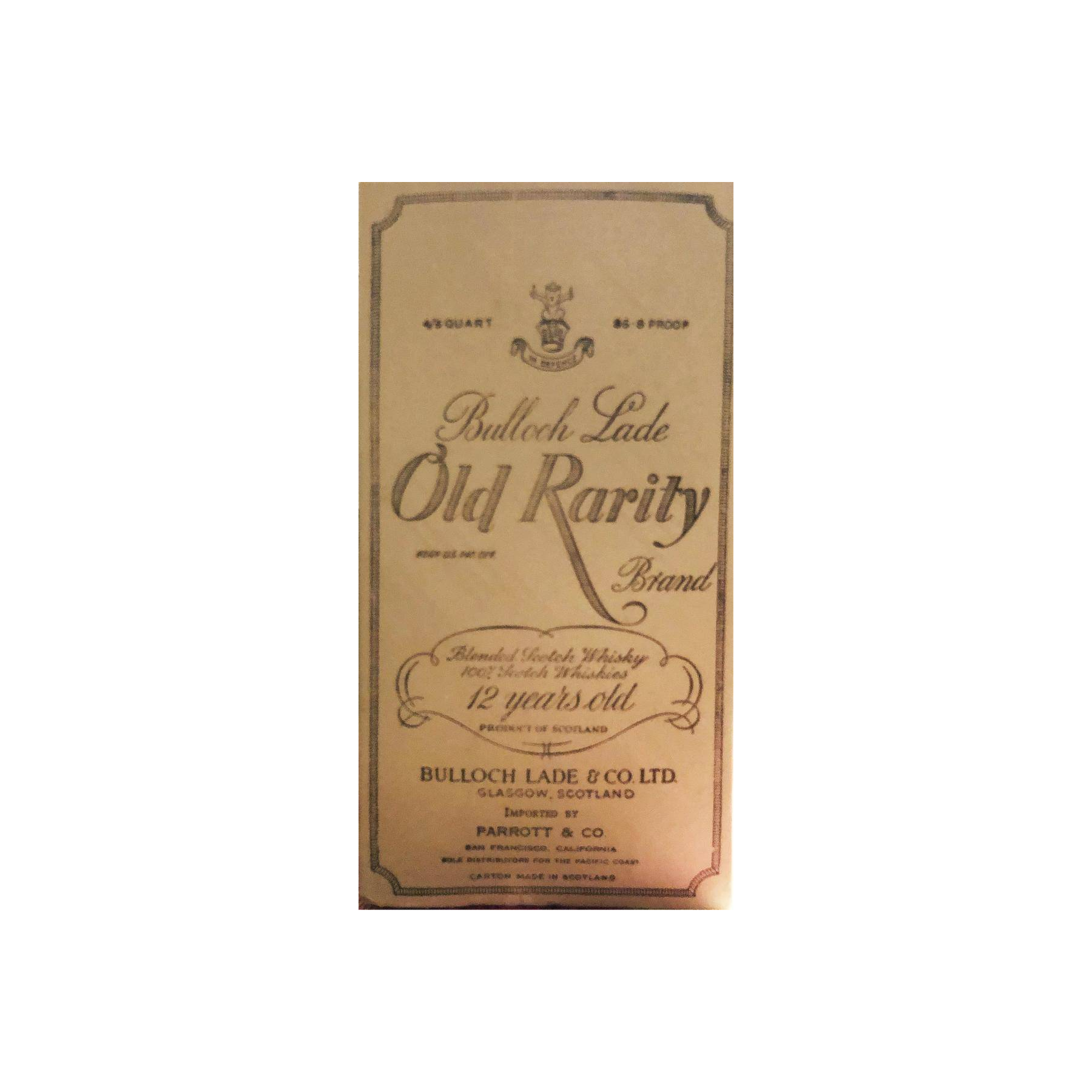 Bulloch Lade's Old Rarity 3