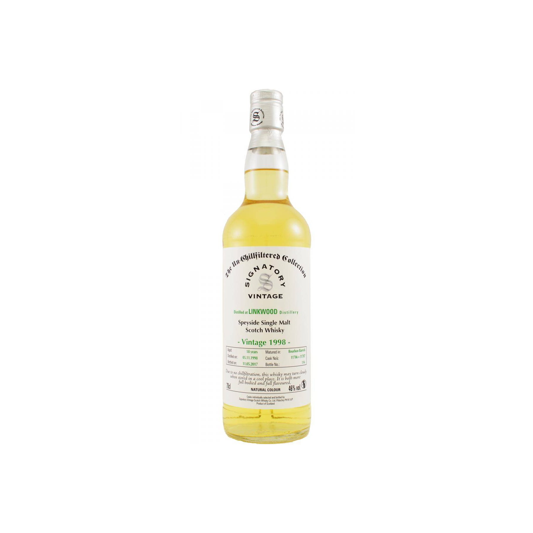 Linkwood The Un-Chillfiltered Collection 1998 18 Years Single Malt Whisky