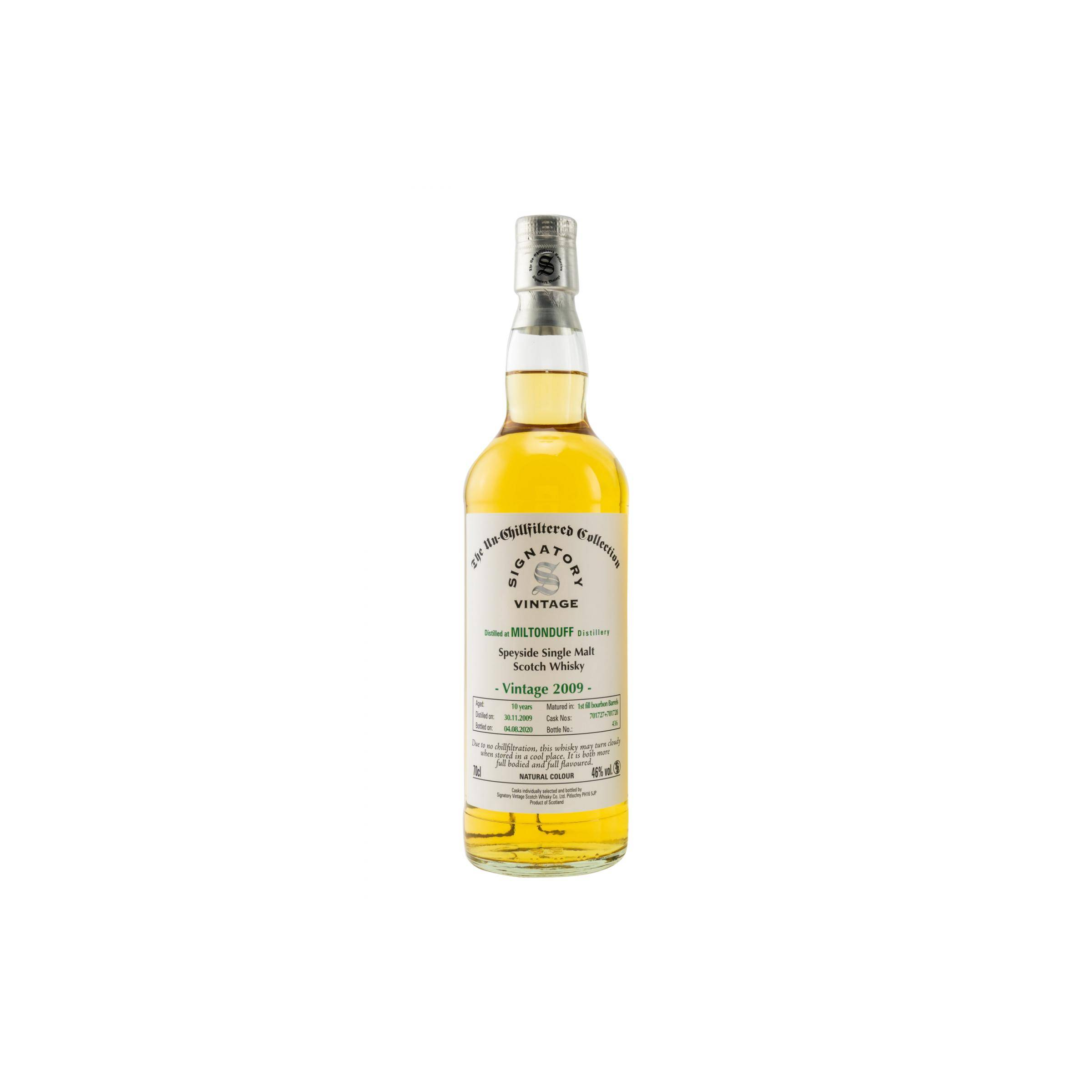 Miltonduff The Un-Chillfiltered Collection 2009 10 Years Single Malt Whisky