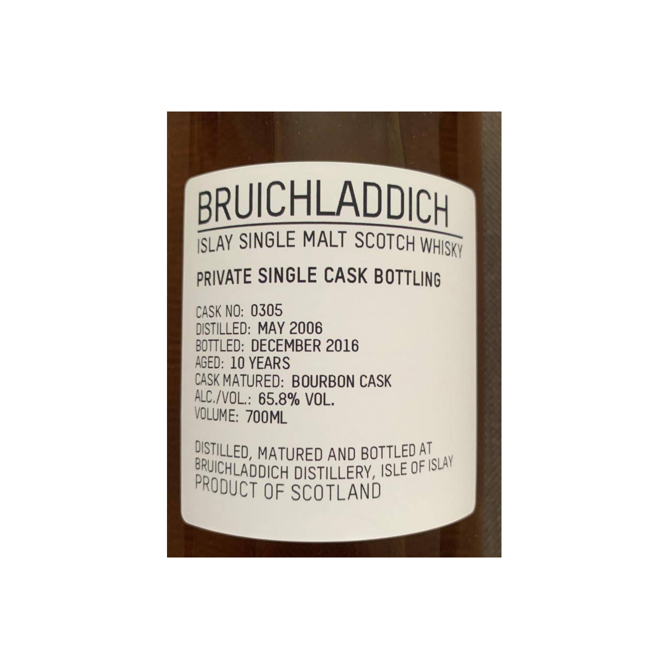 Bruichladdich 2006 10 Years Single Malt Whisky 3