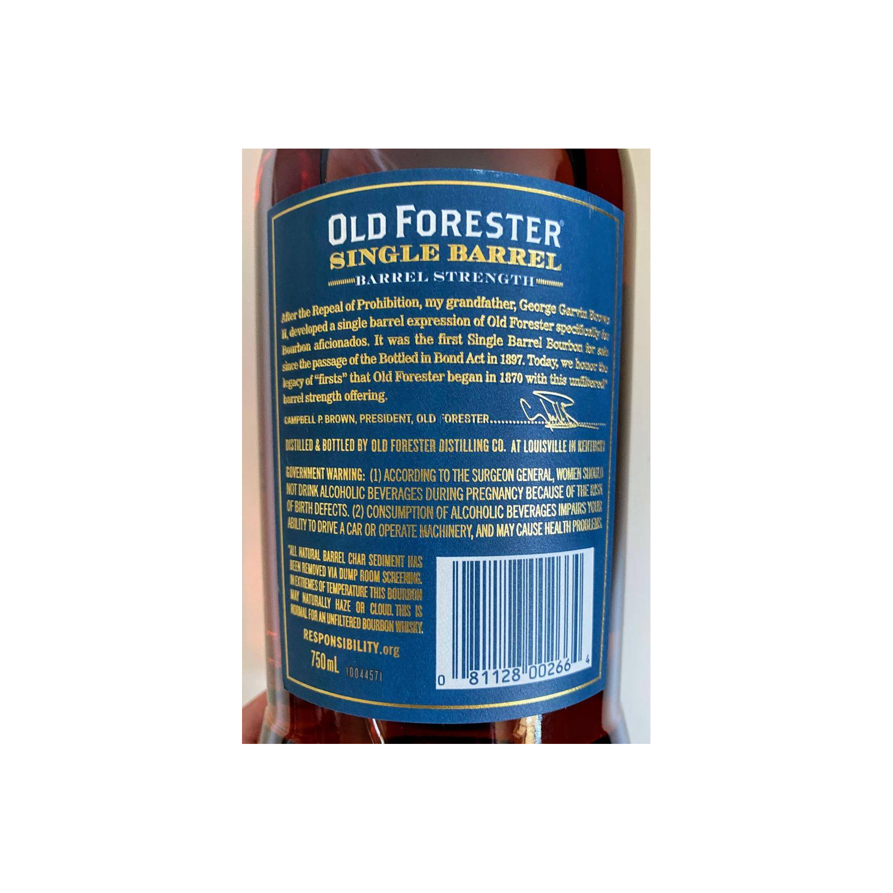 Old Forester Single Barrel 3