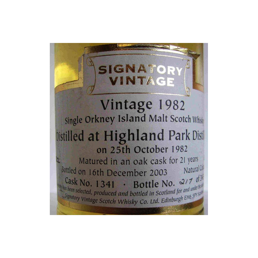 Highland Park Vintage Collection 1982 21 Years Single Malt Whisky 3