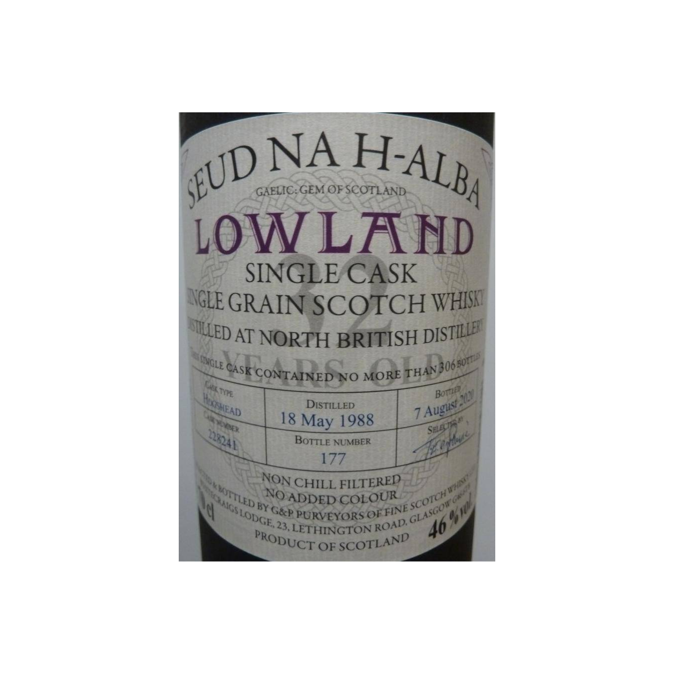 North British 1988 32 Years Single Grain Whisky