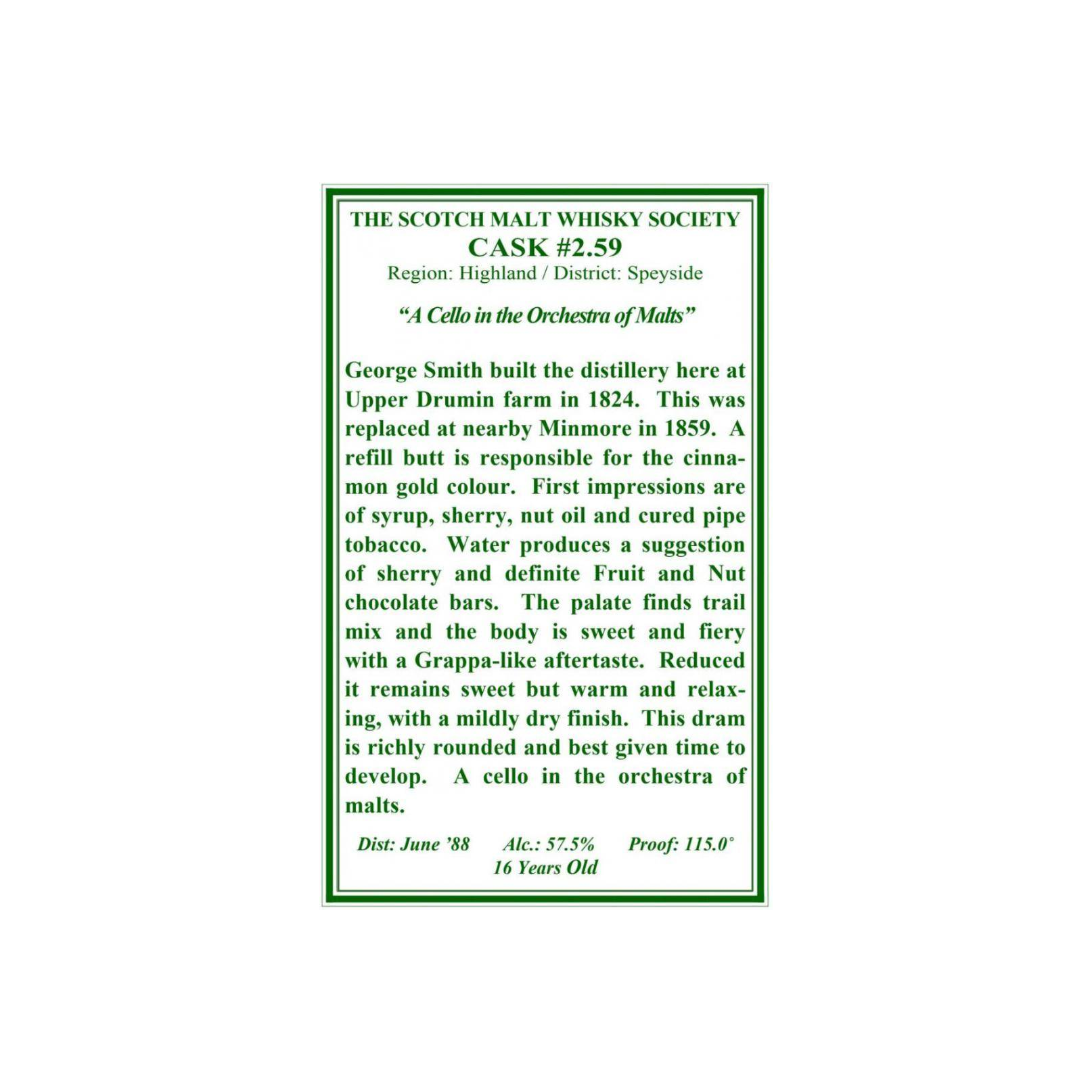 The Scotch Malt Whisky Society 1988 16 Years Single Malt Whisky