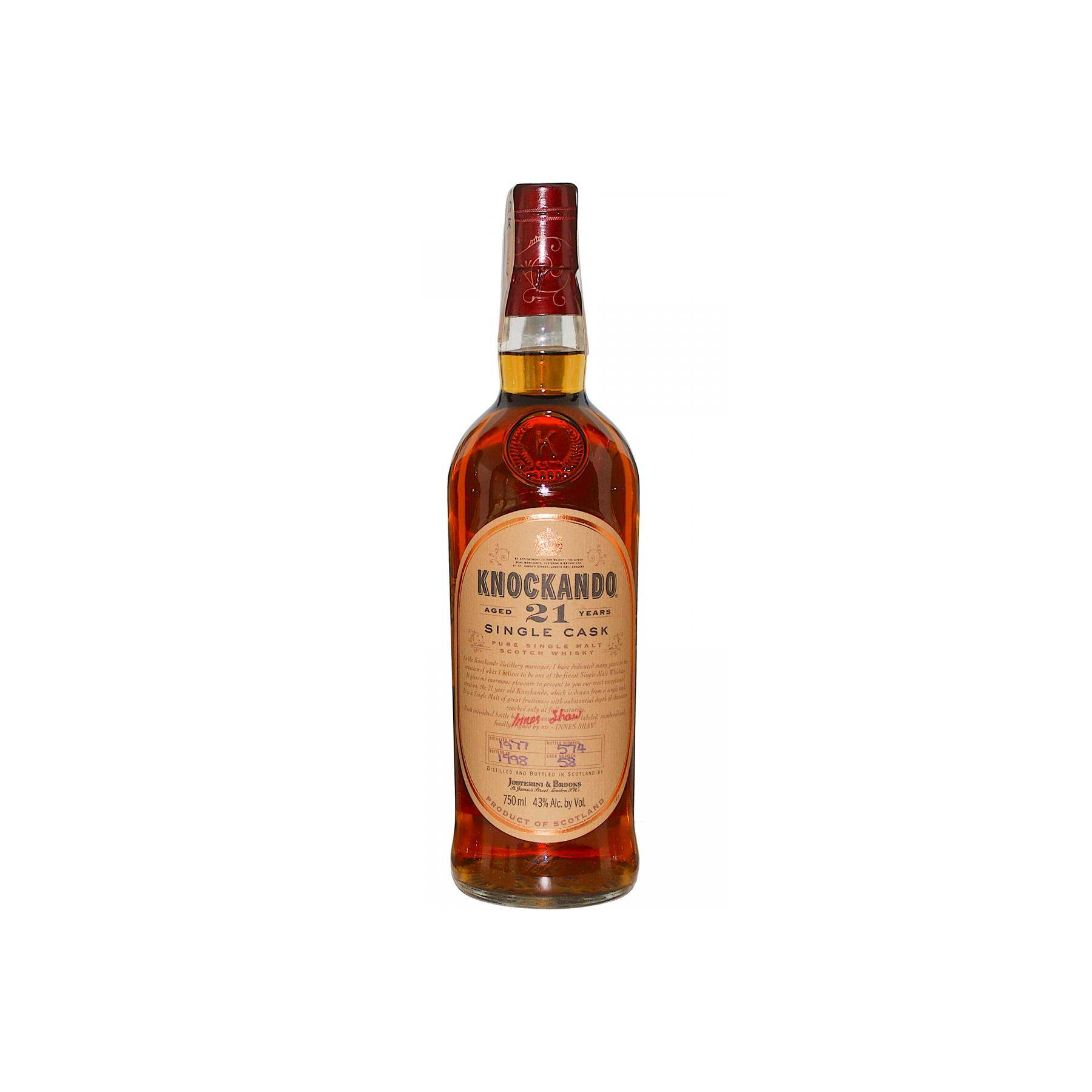 Knockando Single Cask 1977 21 Years Single Malt Whisky
