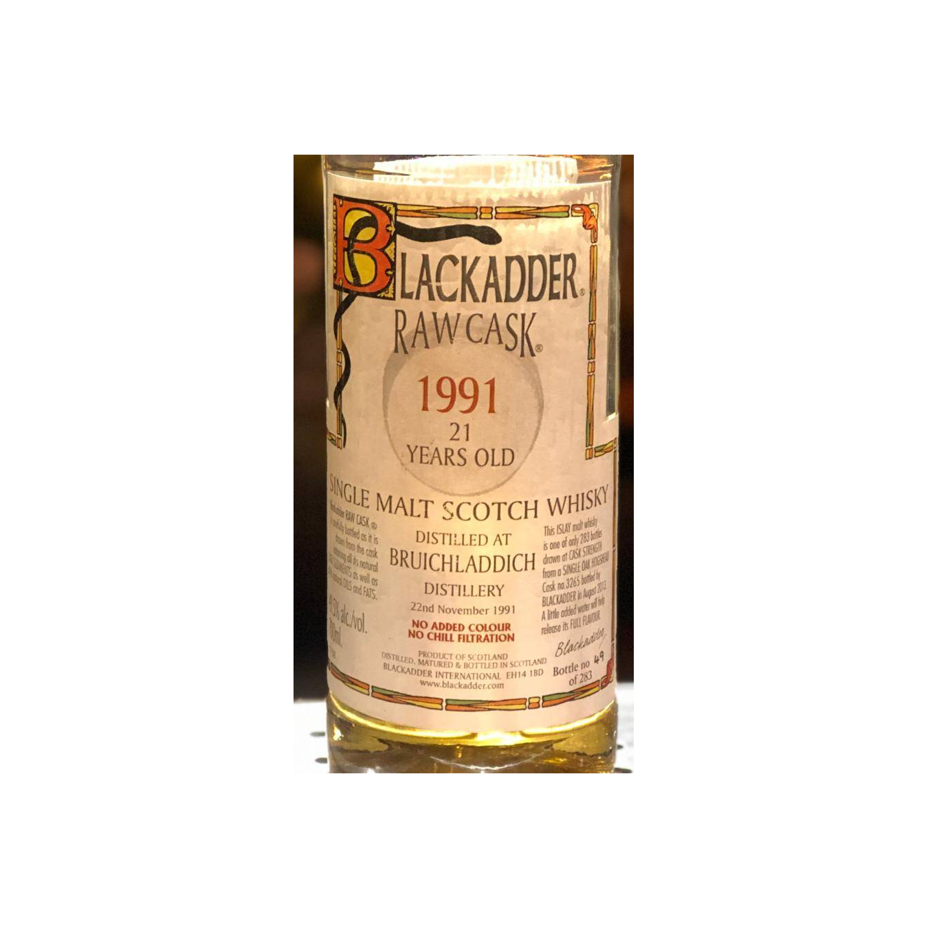 Bruichladdich Raw Cask 1991 21 Years Single Malt Whisky