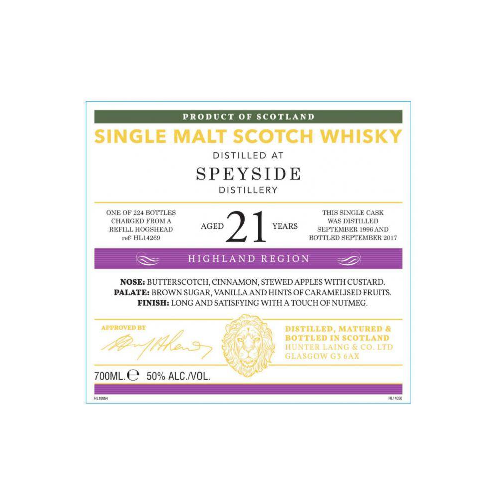 Spey Old Malt Cask 1996 21 Years Single Malt Whisky