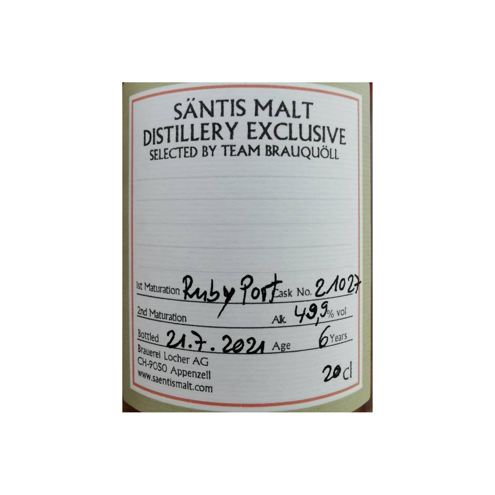 Säntis Malt 6 Years Single Malt Whisky 3