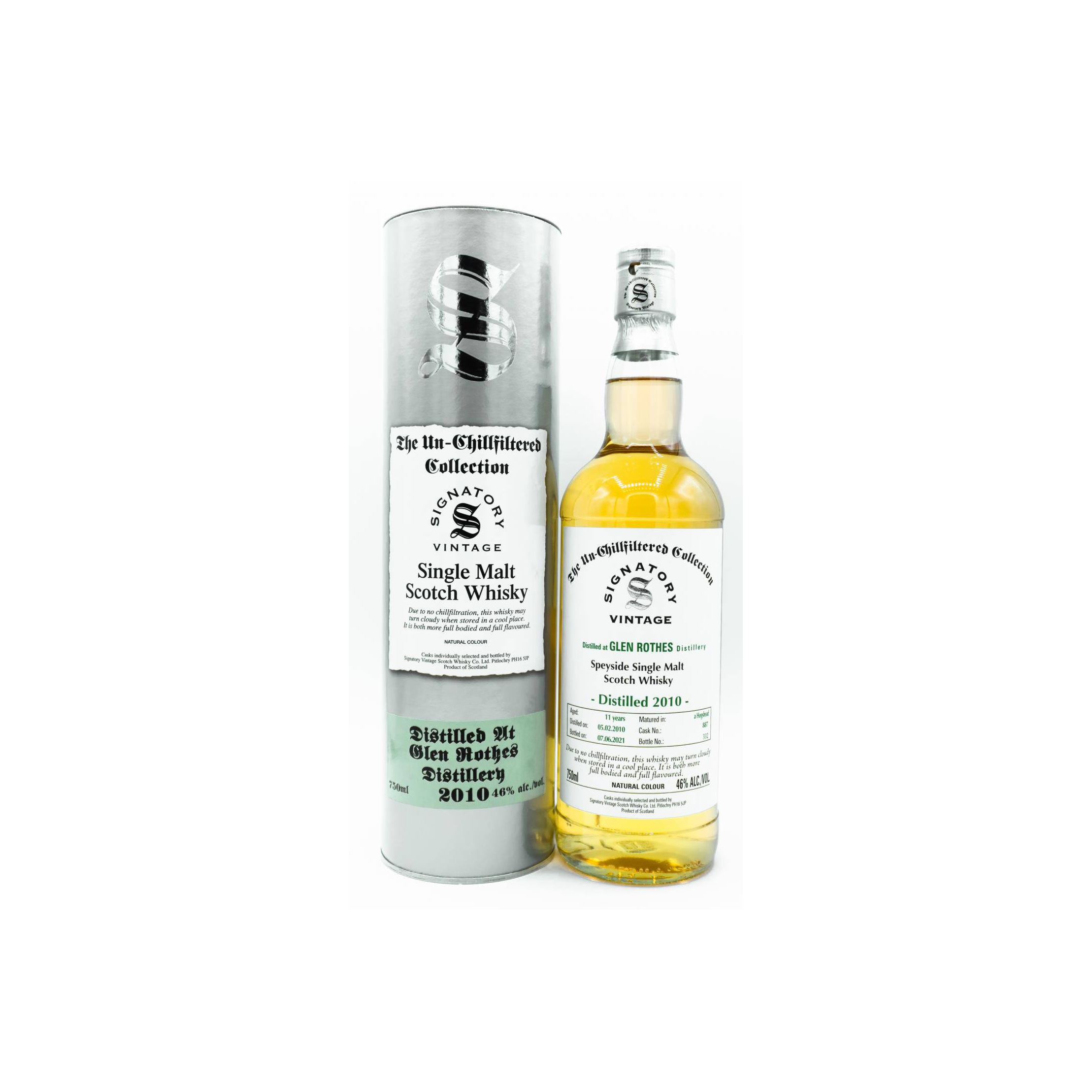 The Glenrothes The Un-Chillfiltered Collection 2010 11 Years Single Malt Whisky 2