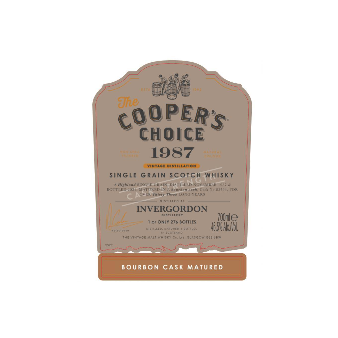 Invergordon The Cooper's Choice 1987 33 Years Single Grain Whisky 3