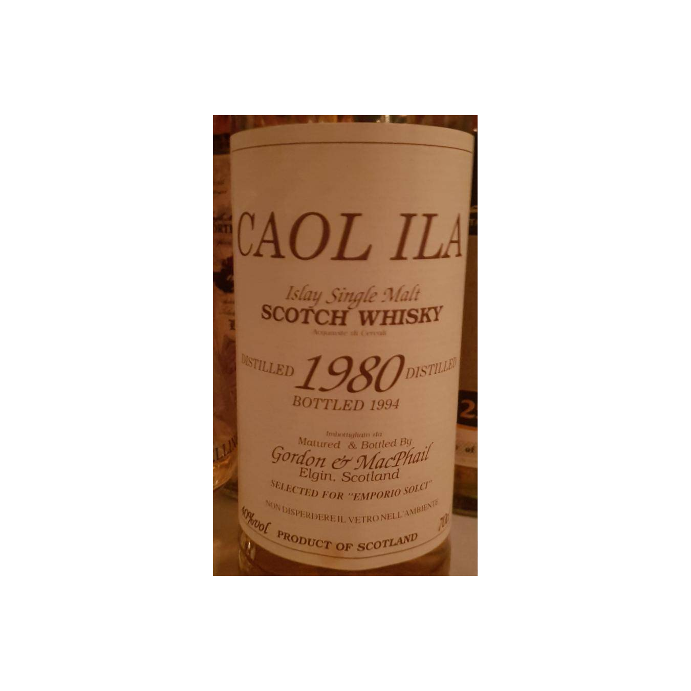 Caol Ila 1980 14 Years Single Malt Whisky