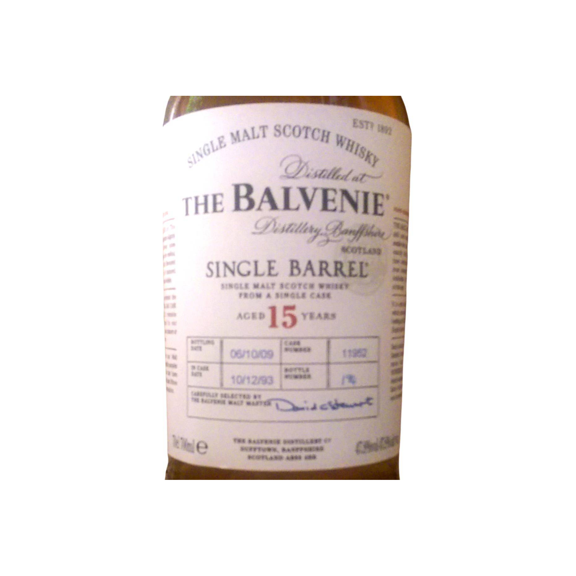 The Balvenie Single Cask 1993 15 Years Single Malt Whisky 2