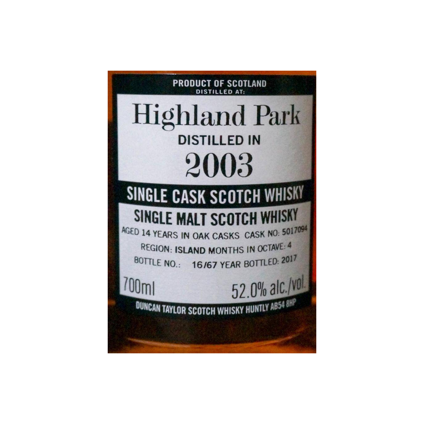 Highland Park The Octave 2003 14 Years Single Malt Whisky