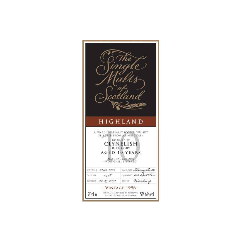 Clynelish The Single Malts of Scotland 1996 10 Years Single Malt Whisky 3