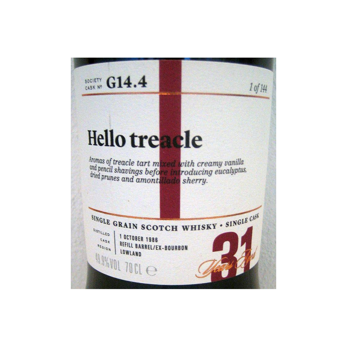 The Scotch Malt Whisky Society 1986 31 Years Single Grain Whisky 2