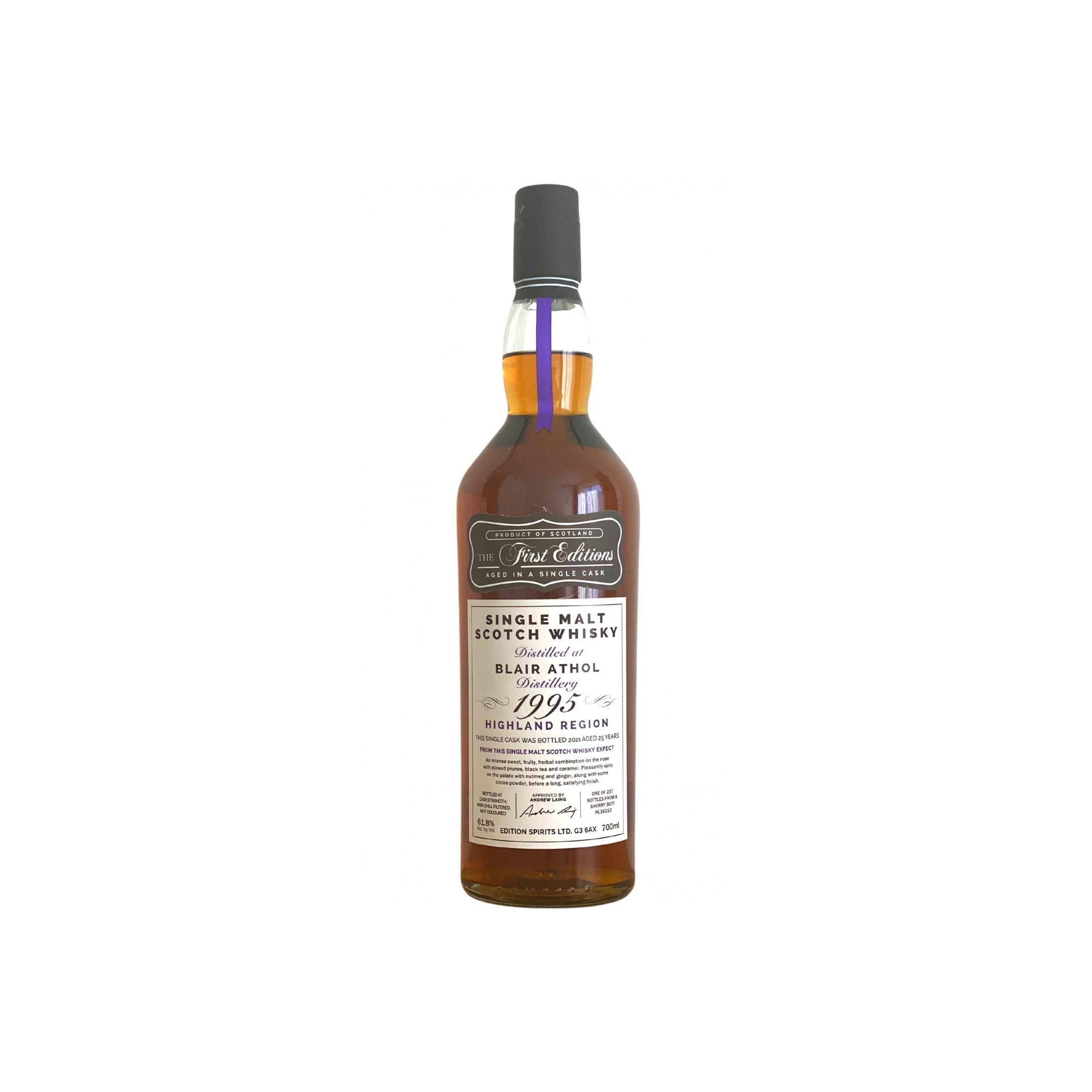 Blair Athol The First Editions 1995 25 Years Single Malt Whisky