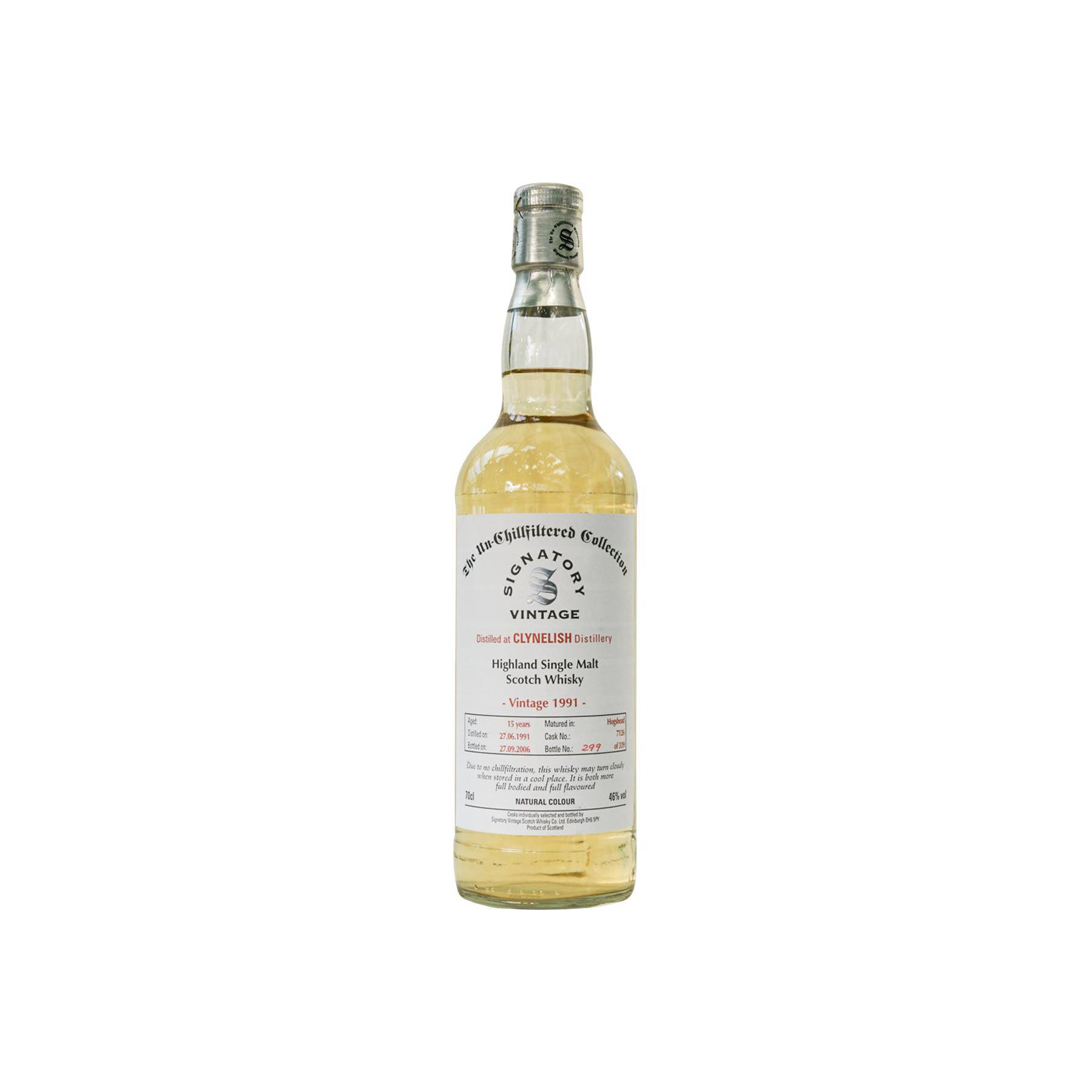 Clynelish The Un-Chillfiltered Collection 1991 15 Years Single Malt Whisky