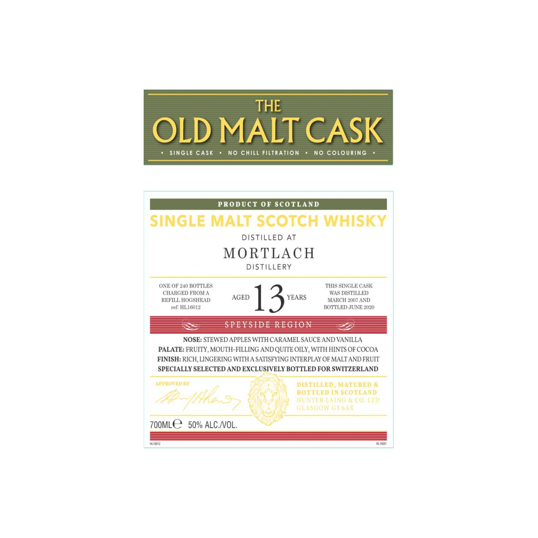 Mortlach Old Malt Cask 2007 13 Years Single Malt Whisky