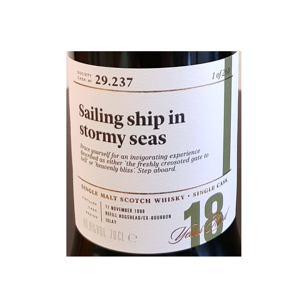 The Scotch Malt Whisky Society 1998 18 Years Single Malt Whisky 2
