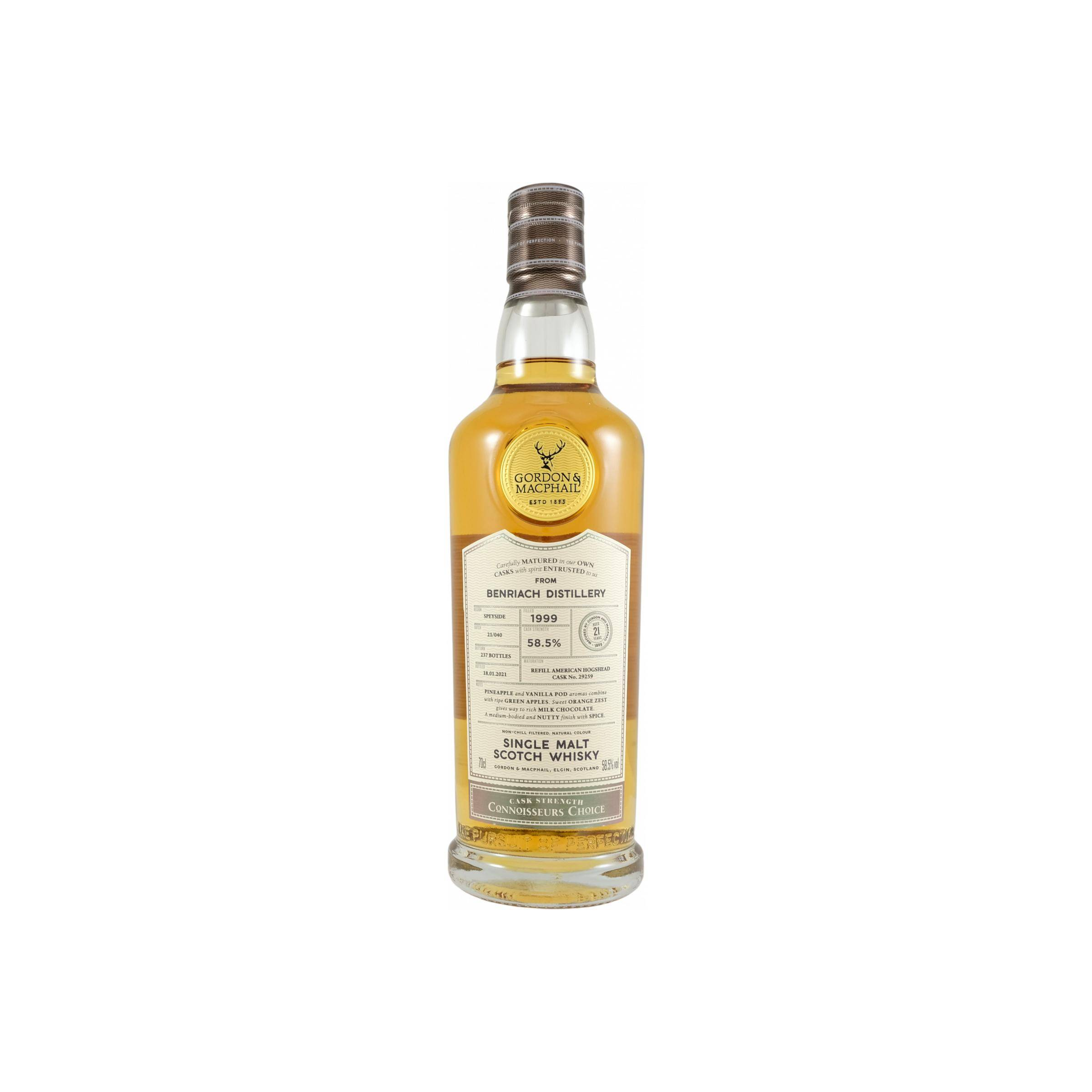 BenRiach Connoisseurs Choice - Cask Strength 1999 21 Years Single Malt Whisky