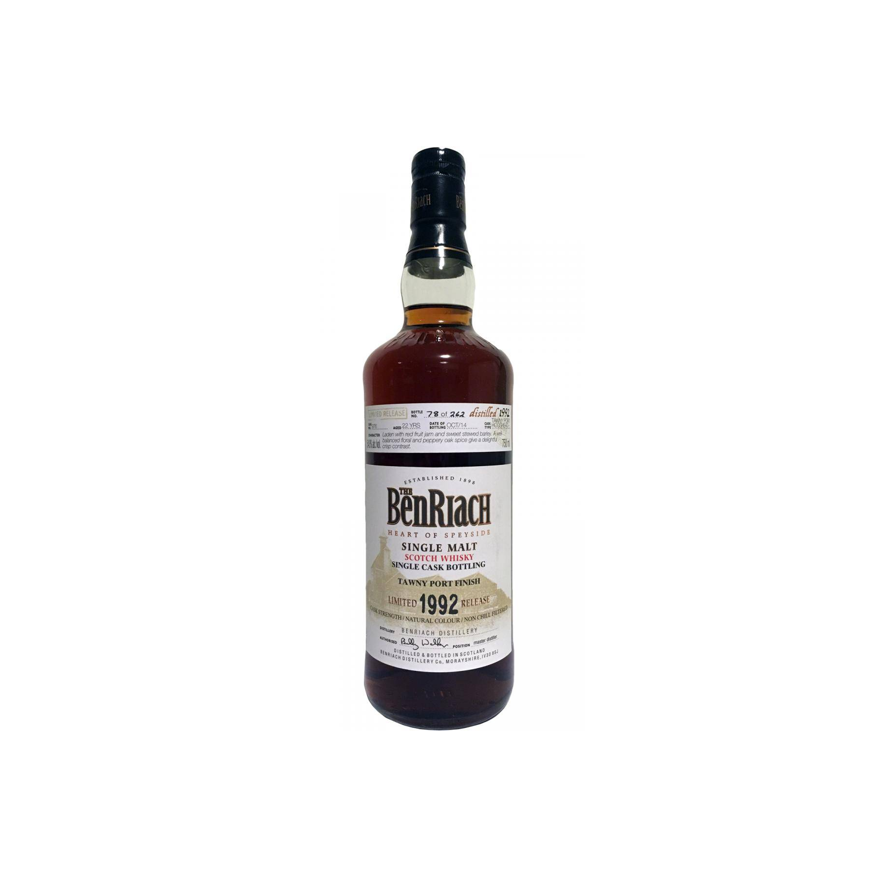 BenRiach Individual Cask Bottling 1992 22 Years Single Malt Whisky