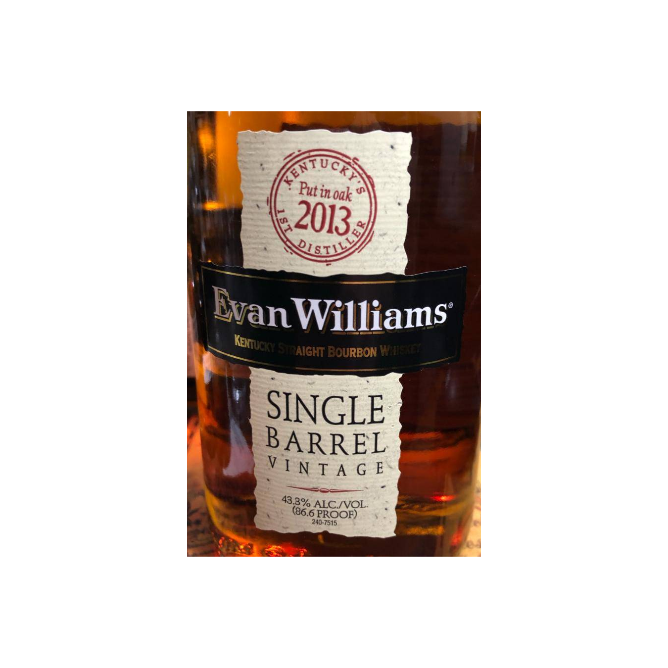 Evan Williams 2013 7 Years Bourbon Whisky