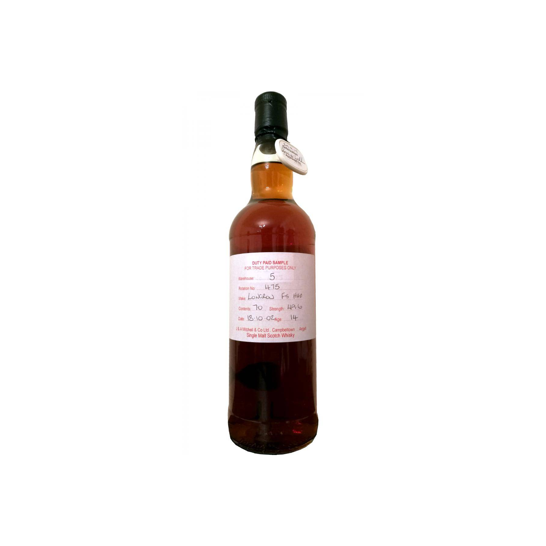 Longrow Duty Paid Sample - For Trade Purposes Only 2002 14 Years Single Malt Whisky