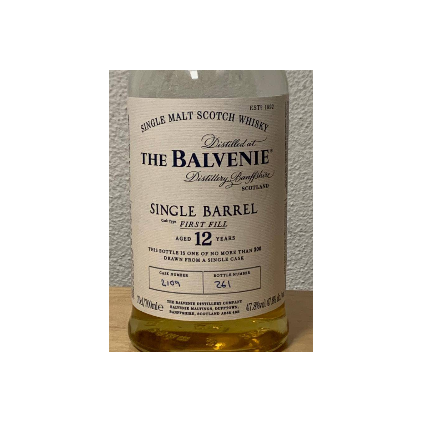 The Balvenie Single Cask 12 Years Single Malt Whisky