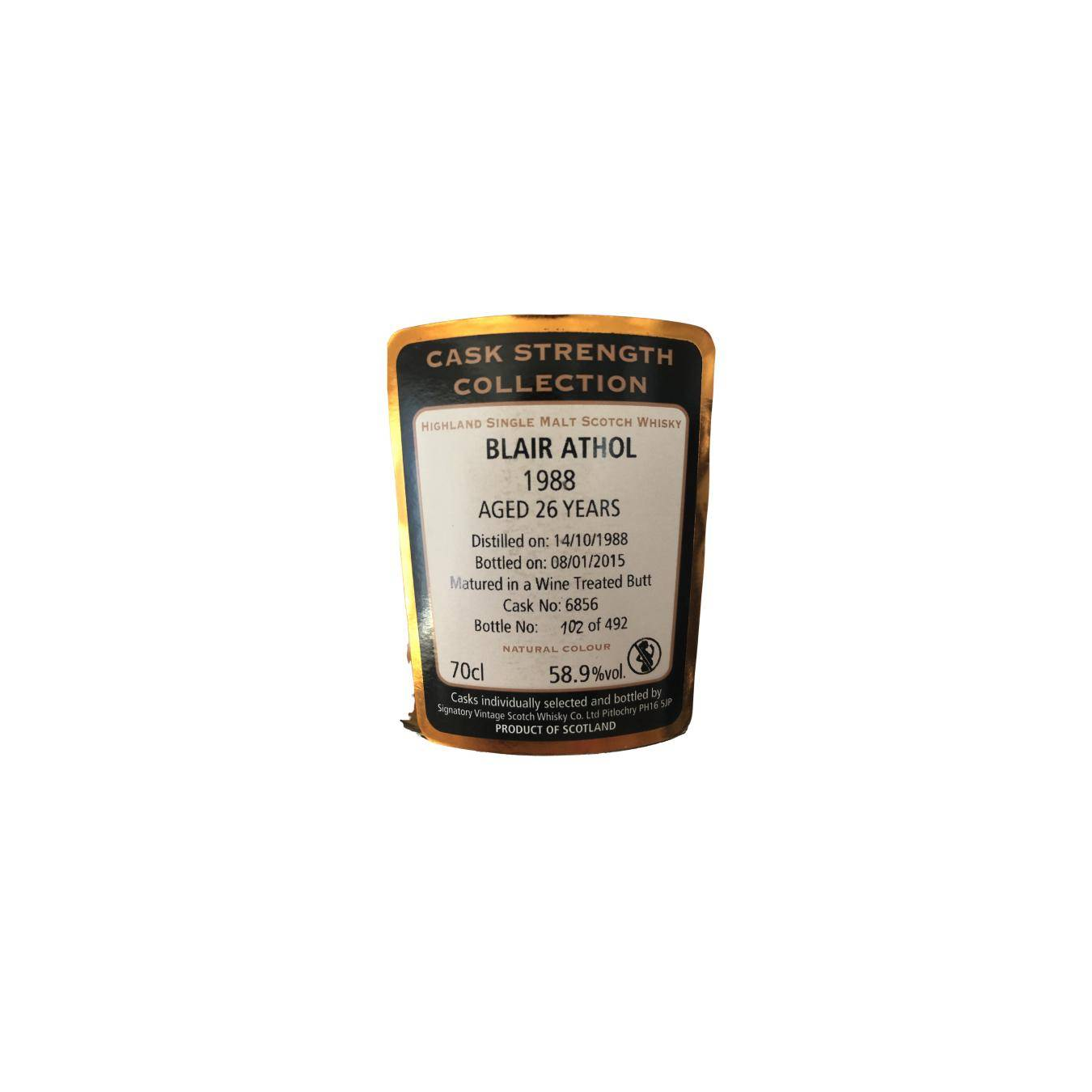 Blair Athol Cask Strength Collection 1988 26 Years Single Malt Whisky 2