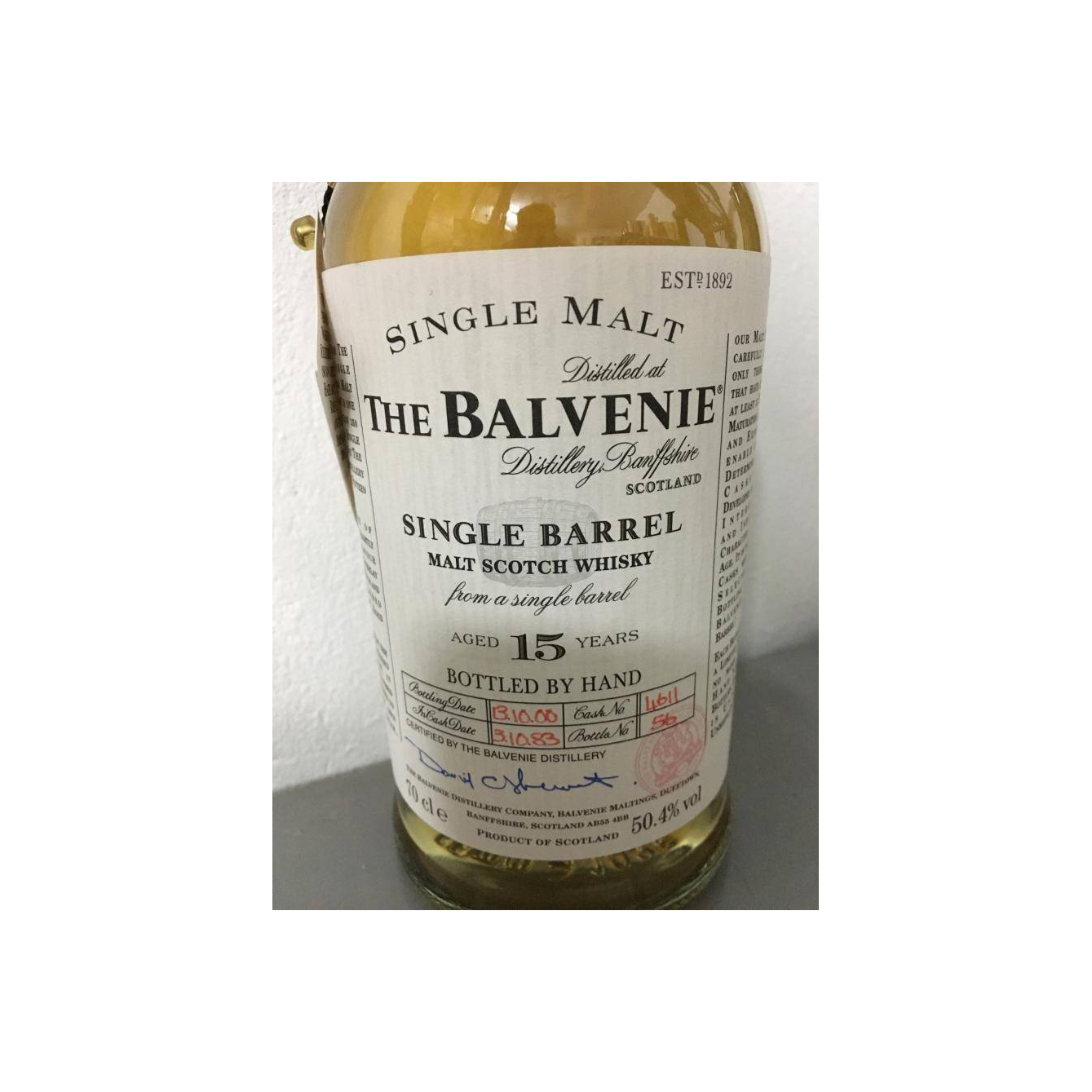 The Balvenie Single Cask 1983 15 Years Single Malt Whisky 2