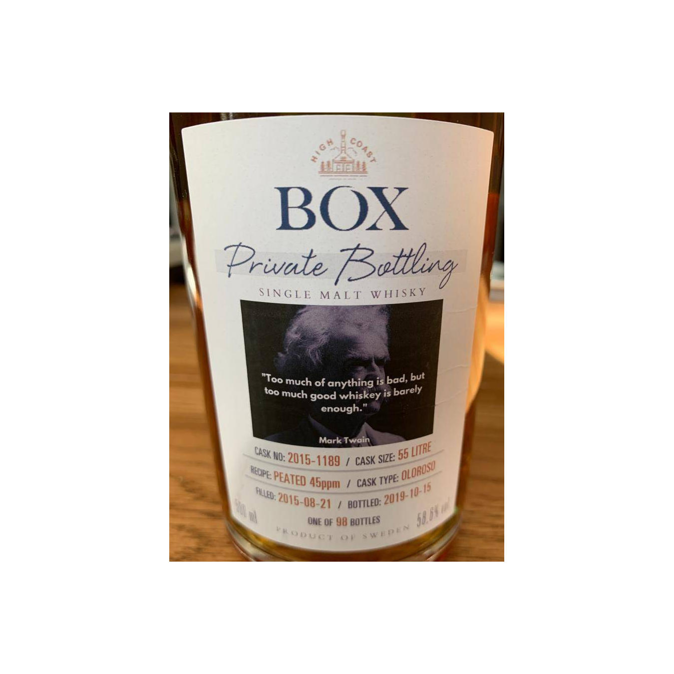 Compass Box Private Bottling 2015 4 Years Single Malt Whisky