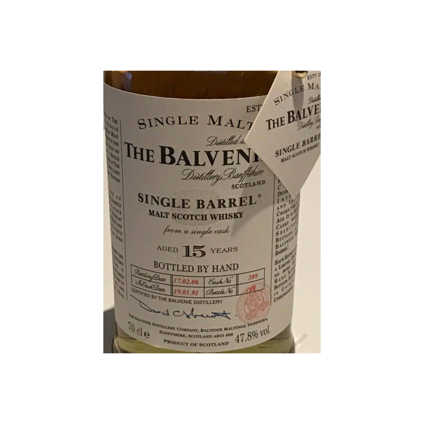 The Balvenie Single Cask 1991 15 Years Single Malt Whisky 3