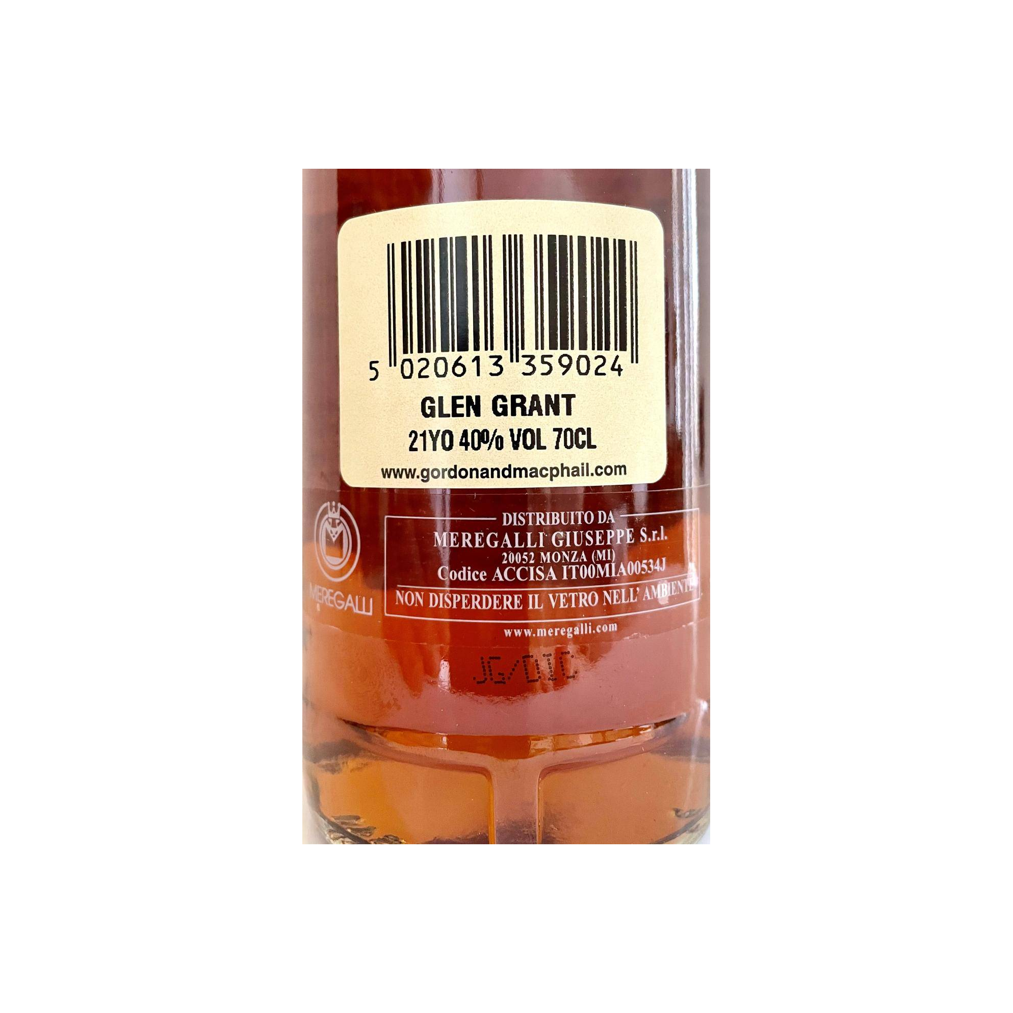 Glen Grant Licensed Bottling 21 Years Single Malt Whisky 3