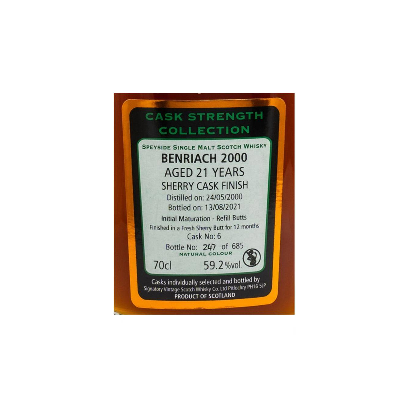 BenRiach Cask Strength Collection 2000 21 Years Single Malt Whisky 3