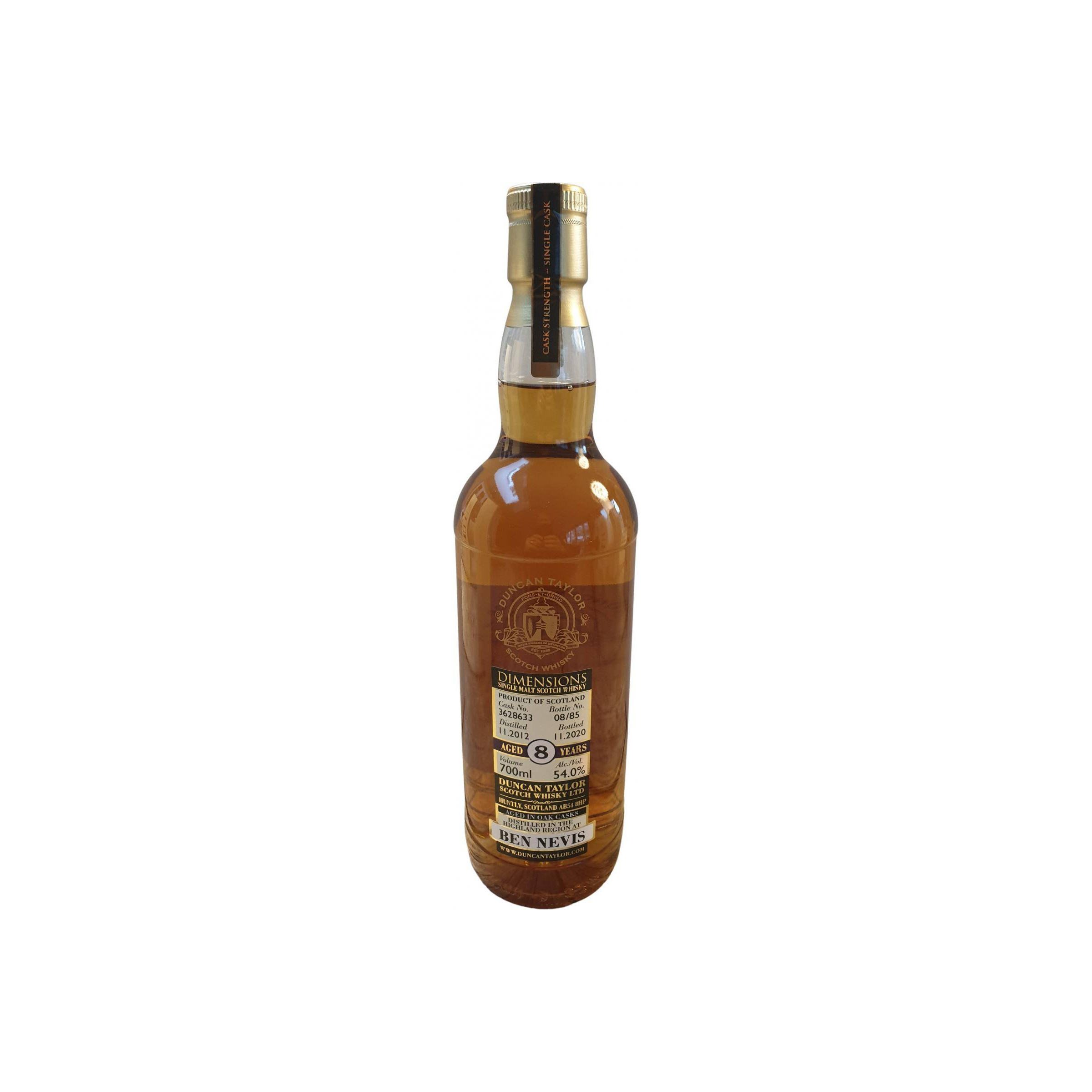 Ben Nevis Dimensions 2012 8 Years Single Malt Whisky