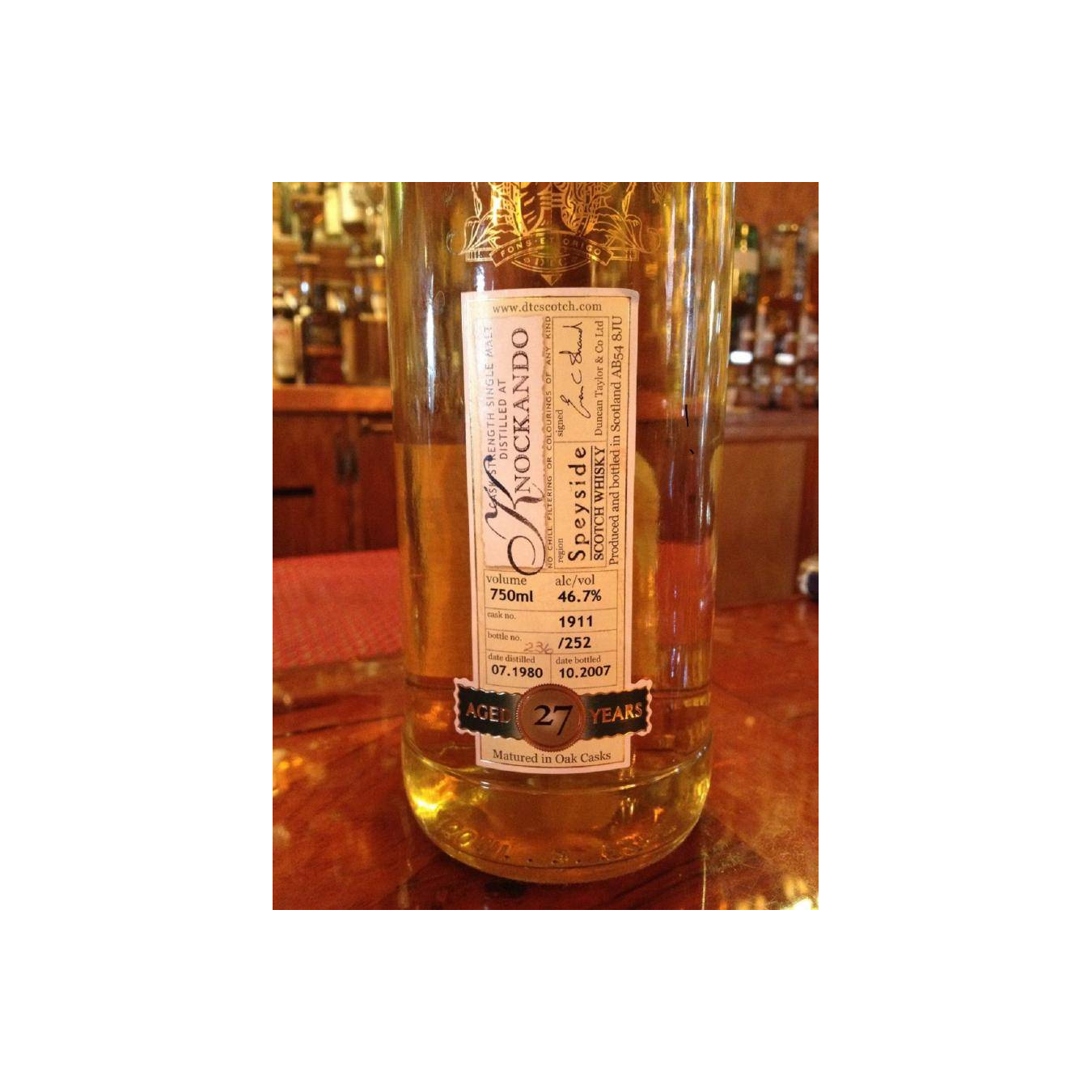 Knockando 1980 27 Years Single Malt Whisky