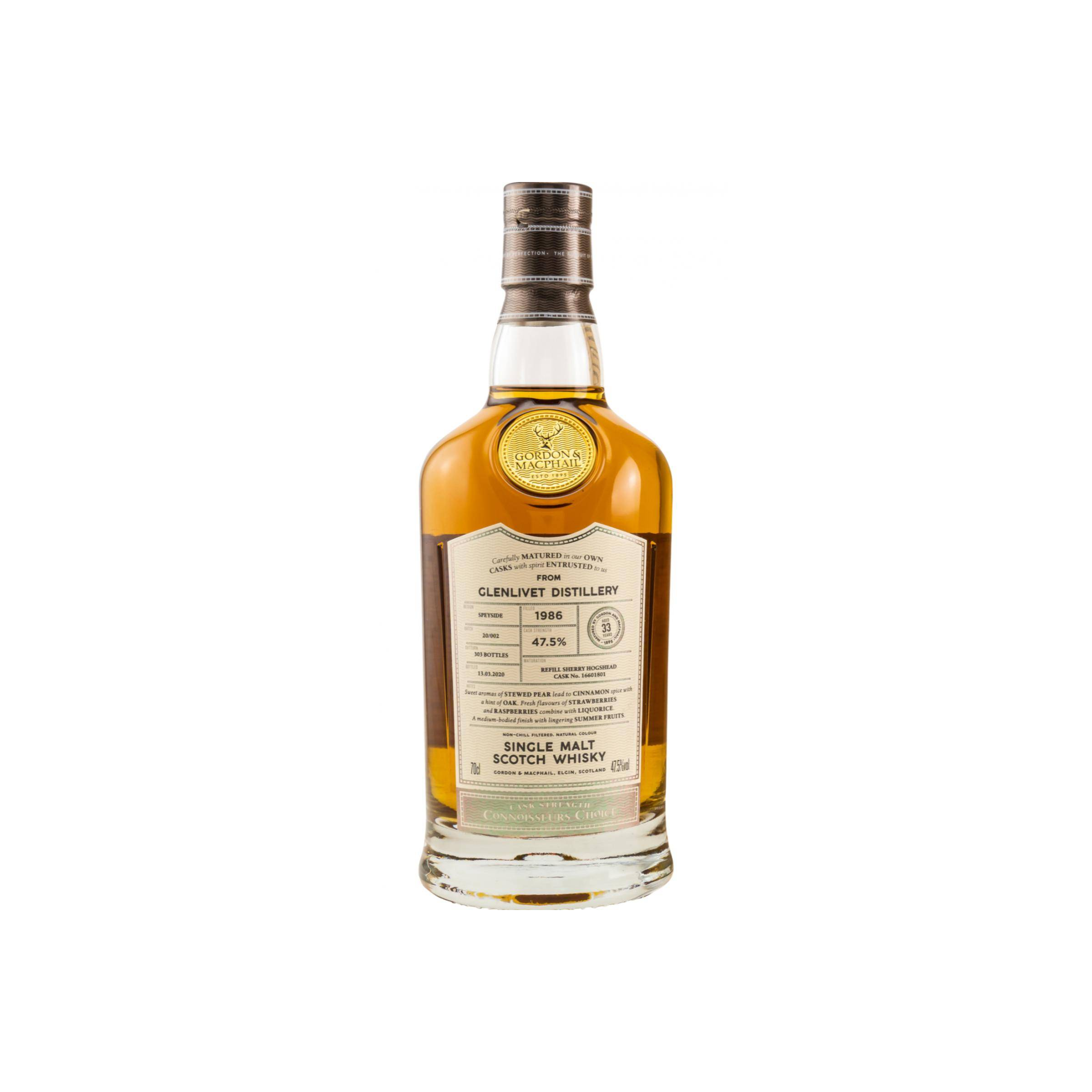 The Glenlivet Connoisseurs Choice - Cask Strength 1986 33 Years Single Malt Whisky