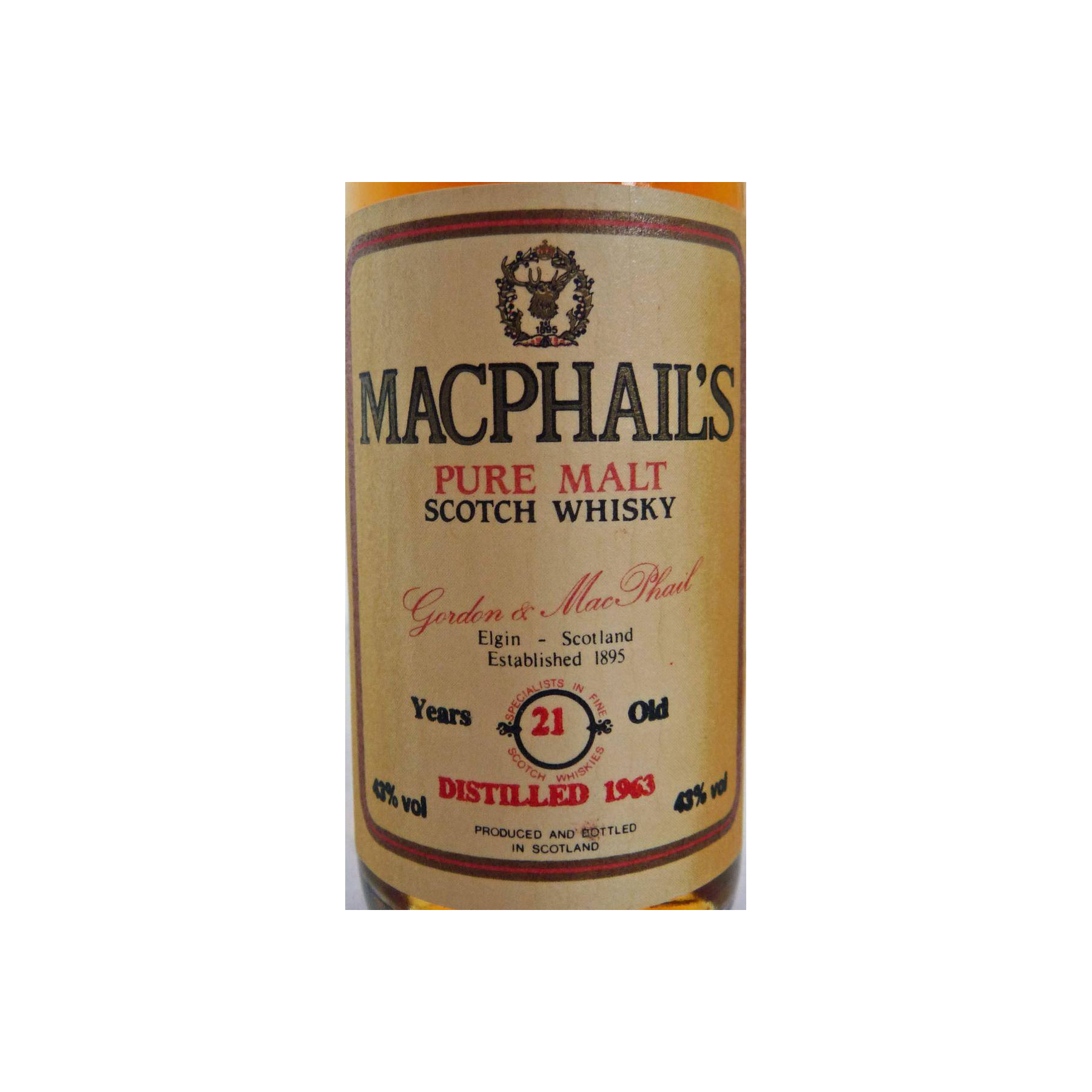Gordon & MacPhail 1963 21 Years Single Malt Whisky 2