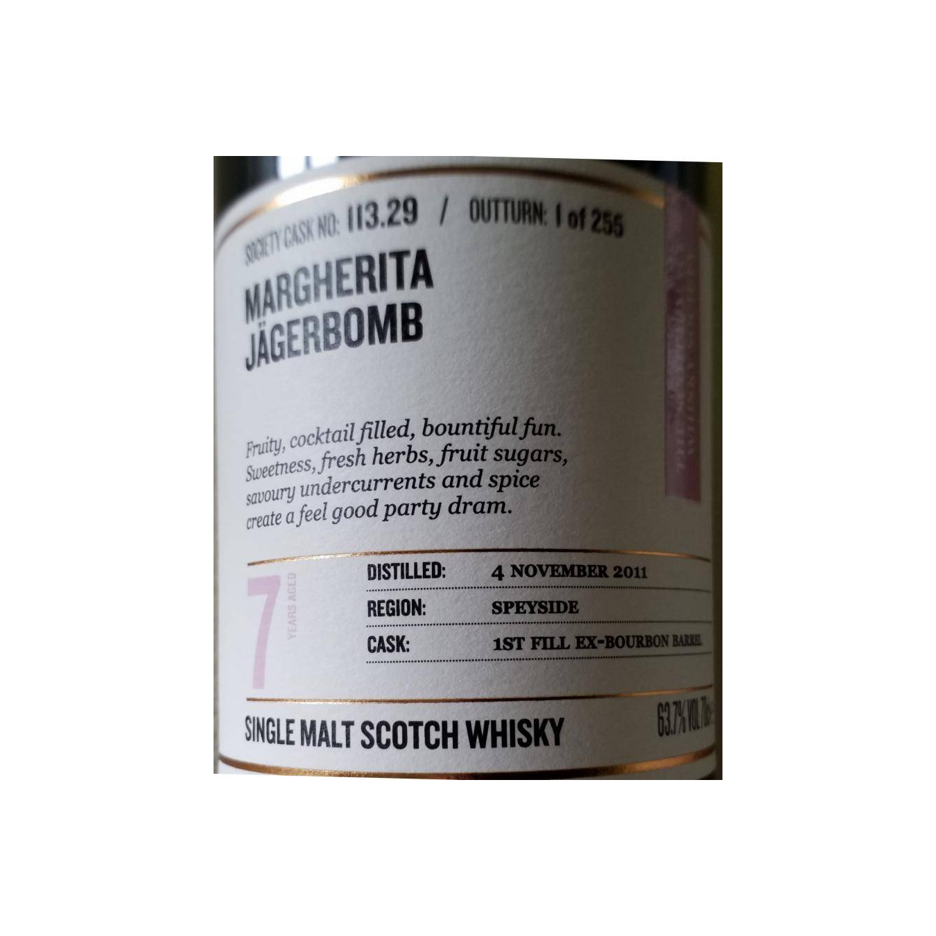The Scotch Malt Whisky Society 2011 7 Years Single Malt Whisky 2