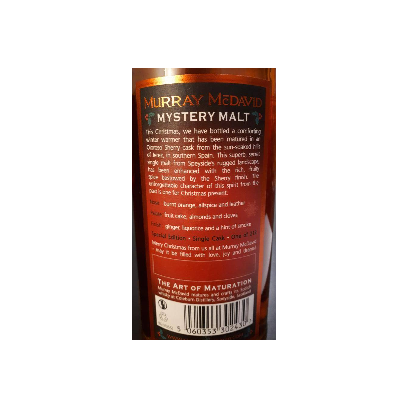 Murray McDavid 2010 9 Years Single Malt Whisky 3