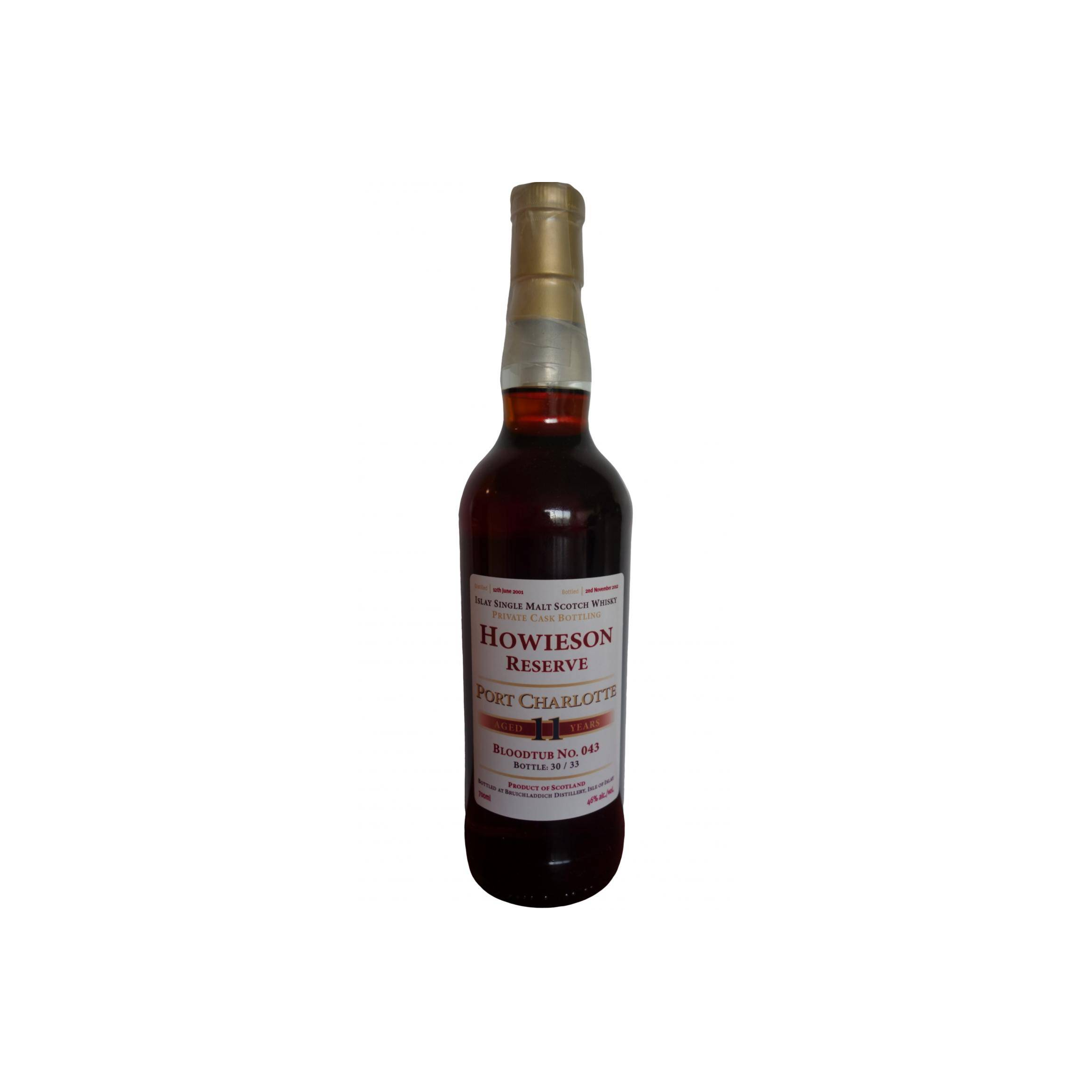 Port Charlotte Private Cask 2001 11 Years Single Malt Whisky