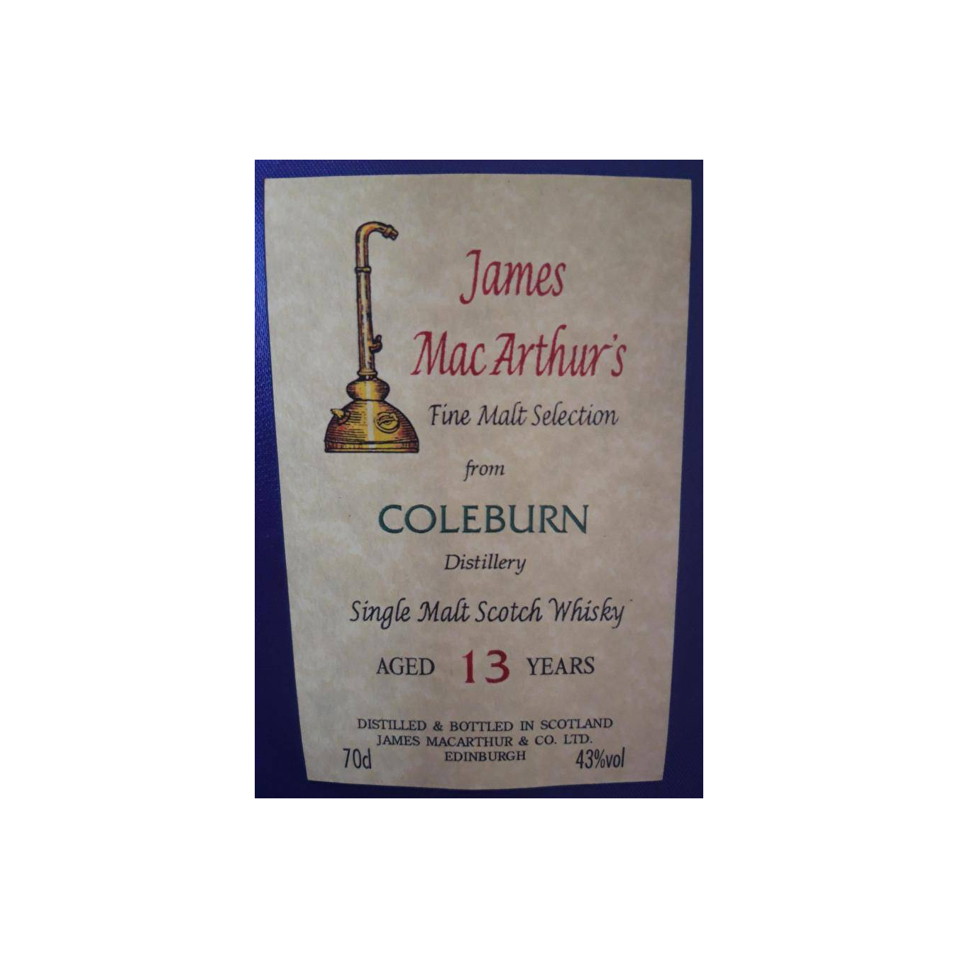 Coleburn 13 Years Single Malt Whisky