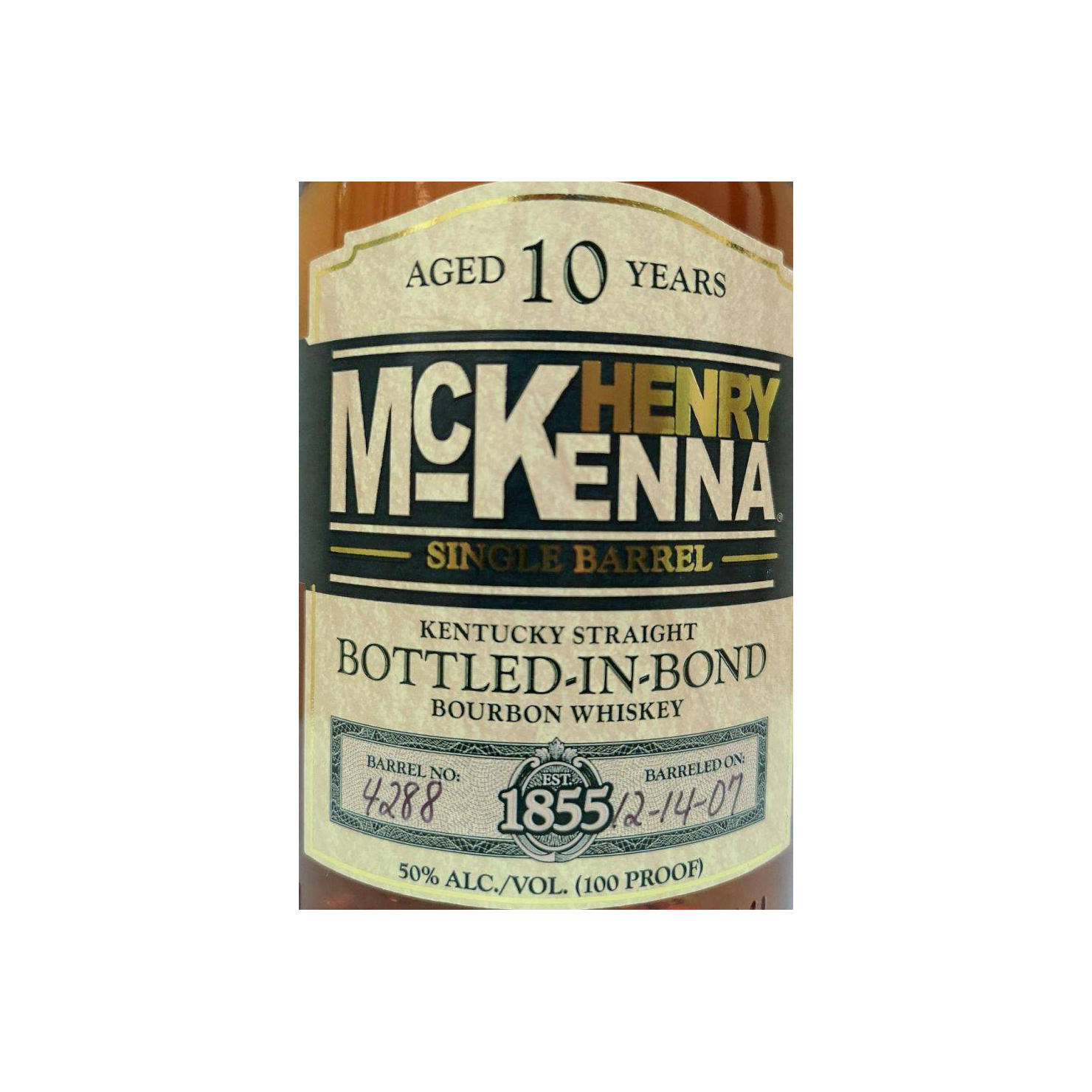 Henry McKenna Single Cask 2007 10 Years Bourbon Whisky 3
