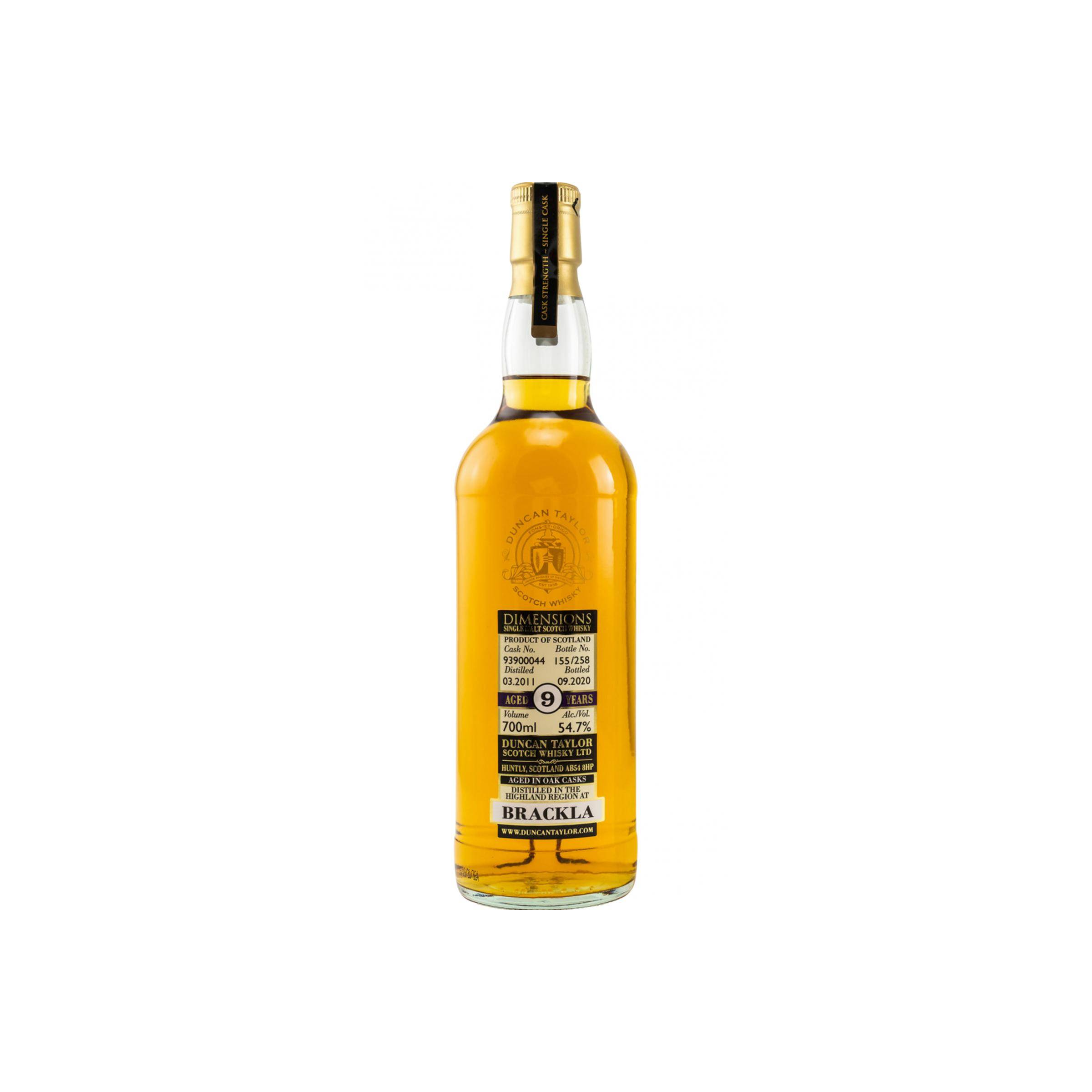 Royal Brackla Dimensions 2011 9 Years Single Malt Whisky