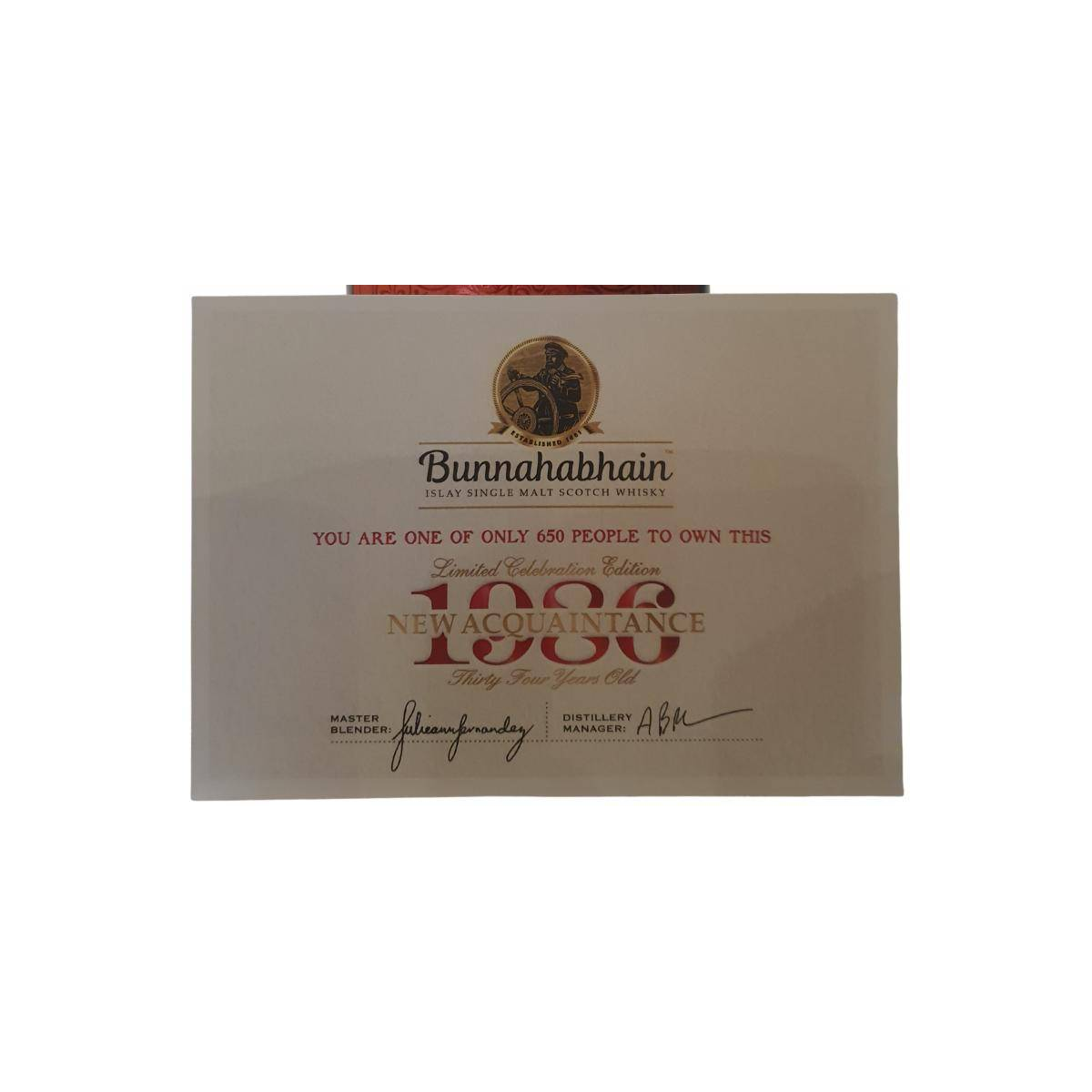 Bunnahabhain 1986 34 Years Single Malt Whisky 2