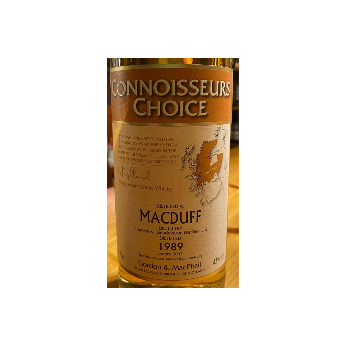 Macduff Connoisseurs Choice 1989 18 Years Single Malt Whisky