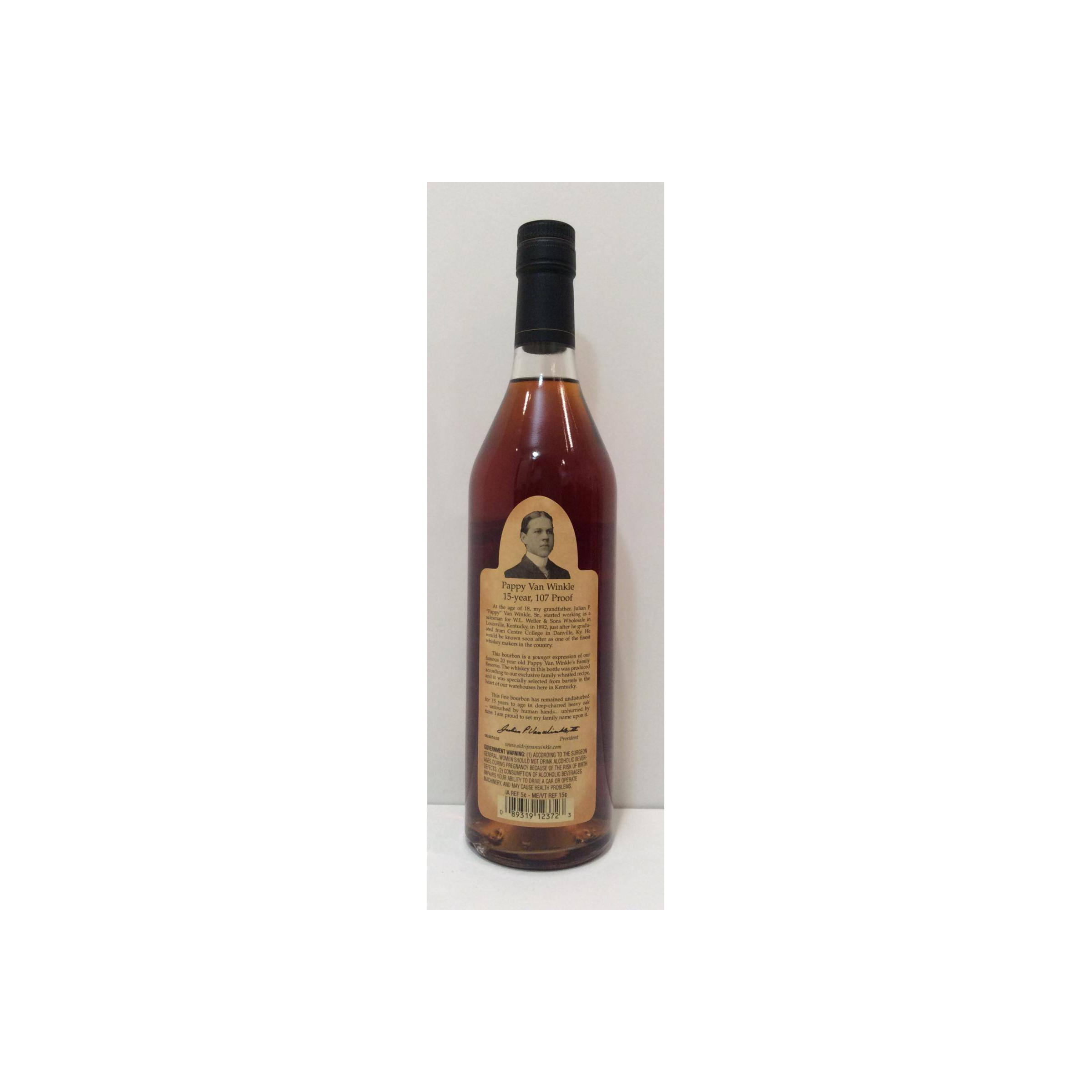 Pappy Van Winkle's 15 Years Bourbon Whisky 2